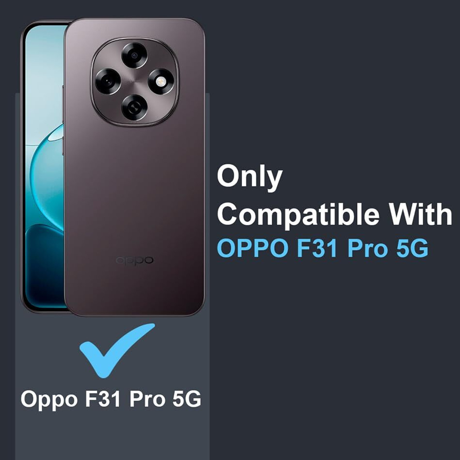 Image of Hamz Back Cover for Oppo F31 Pro 5G (Transparent, Camera Bump Protector, Rubber, Pack of: 1)