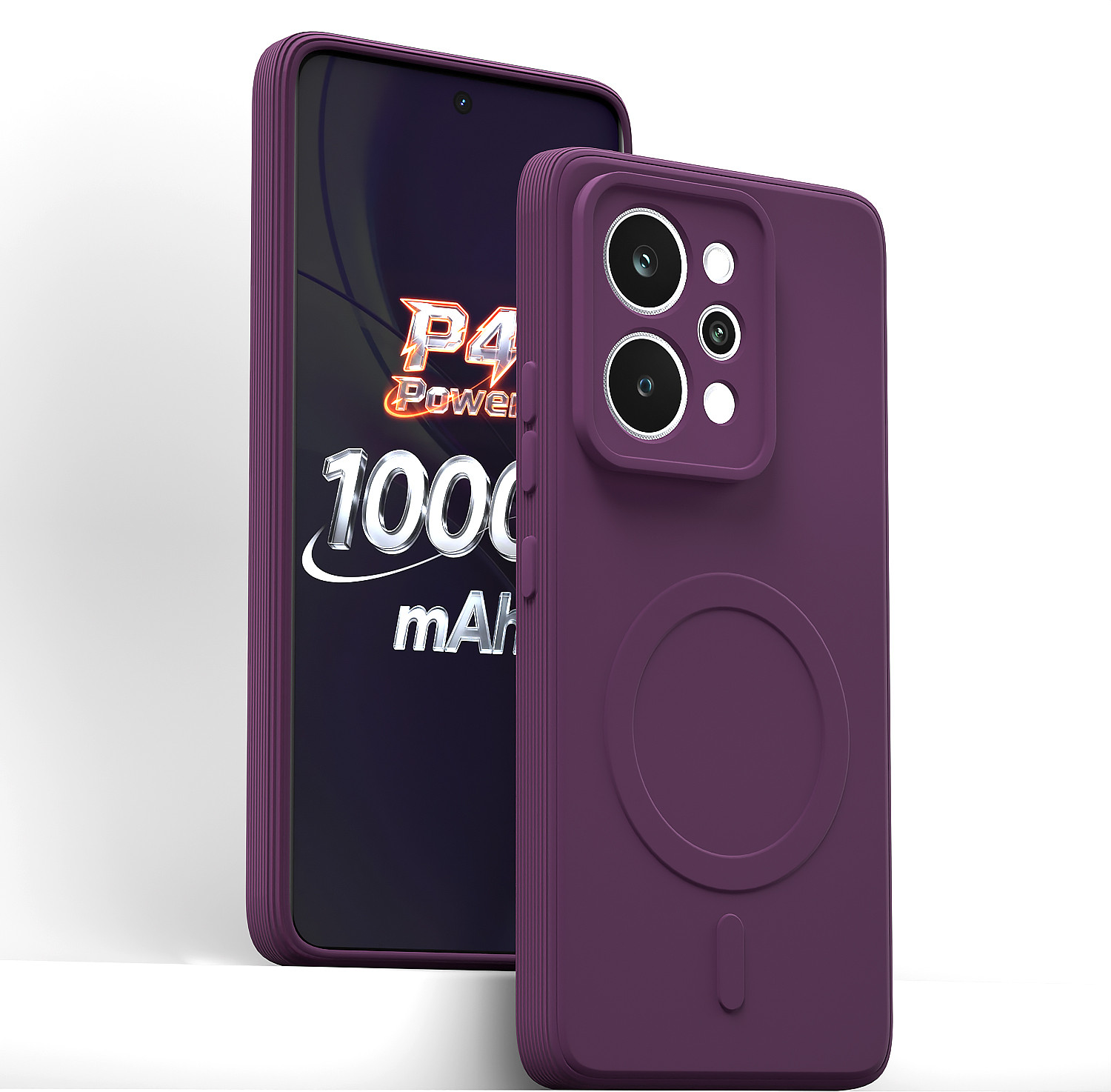 Image of Flipkart SmartBuy Back Cover for Realme P4 Power 5G (Purple, Grip Case, Silicon, Pack of: 1)