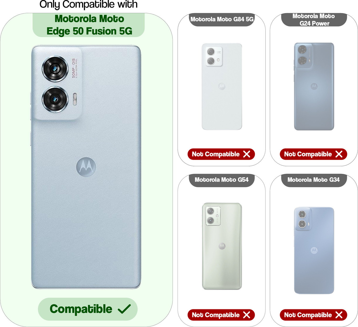 Image of Mr. Case Back Cover for MOTOROLA Edge 50 Fusion