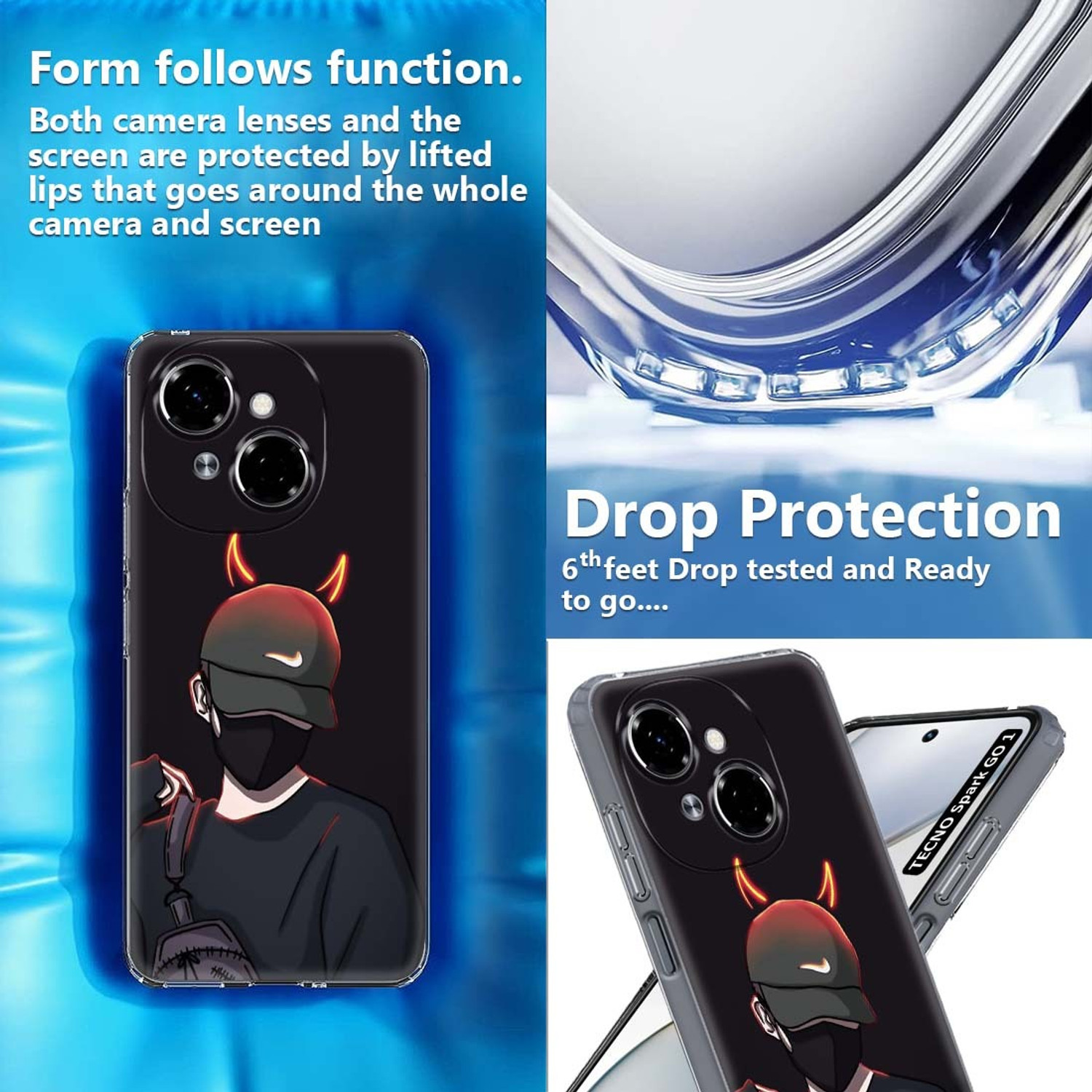 Image of Fashionury Back Cover for TECNO Spark GO 1