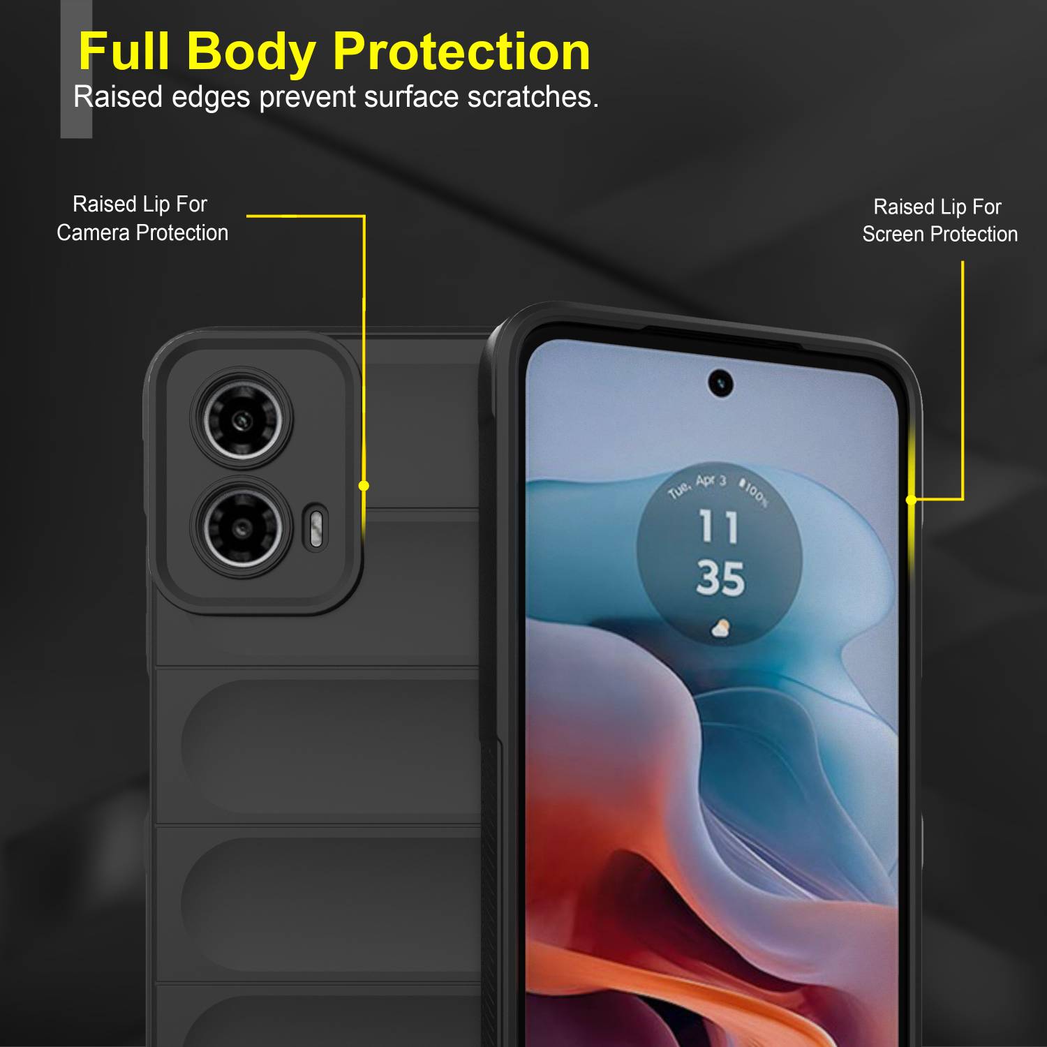GLOBAL NOMAD Back Cover for Moto G34 5G Black - Image 3