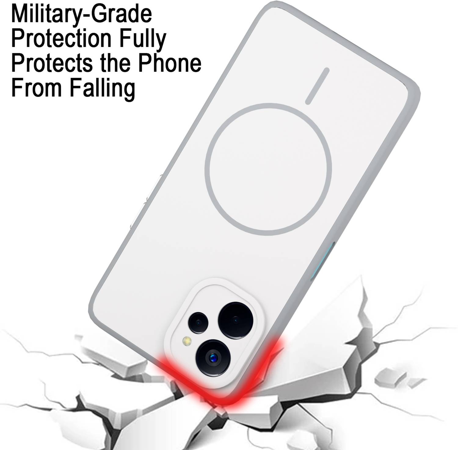 KartV Back Cover for Realme 9i 5G, Gray - Image 3