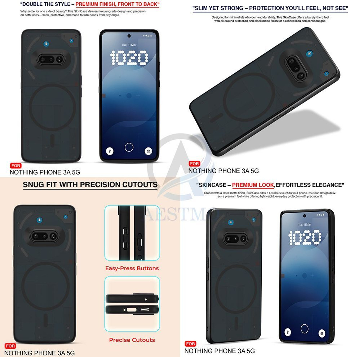 Image of AESTMO Back Cover for Nothing Phone (3a)