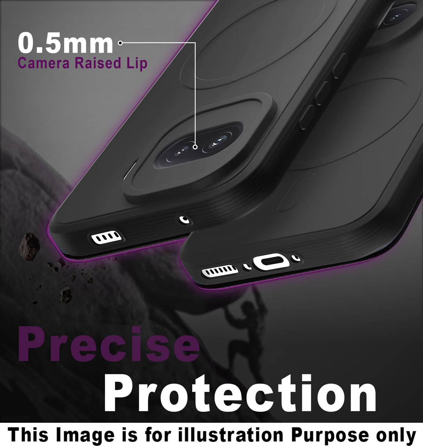 GLOBAL NOMAD Back Cover for vivo S2 Black - Image 3