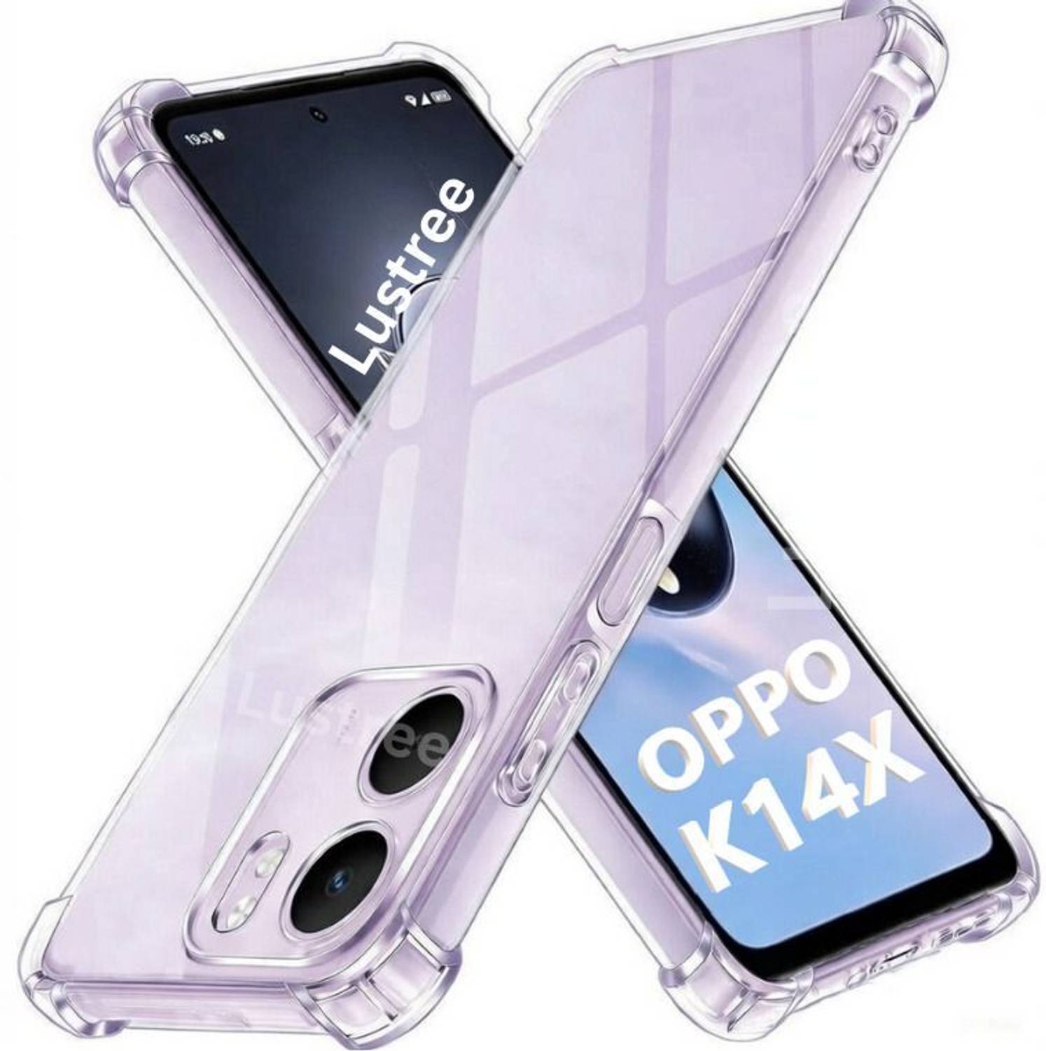 Lustree Back Cover for OPPO K14 5G / OPPO K14X 5G Camera and Corner Protection Raised Back Case for OPPO K14X 5G