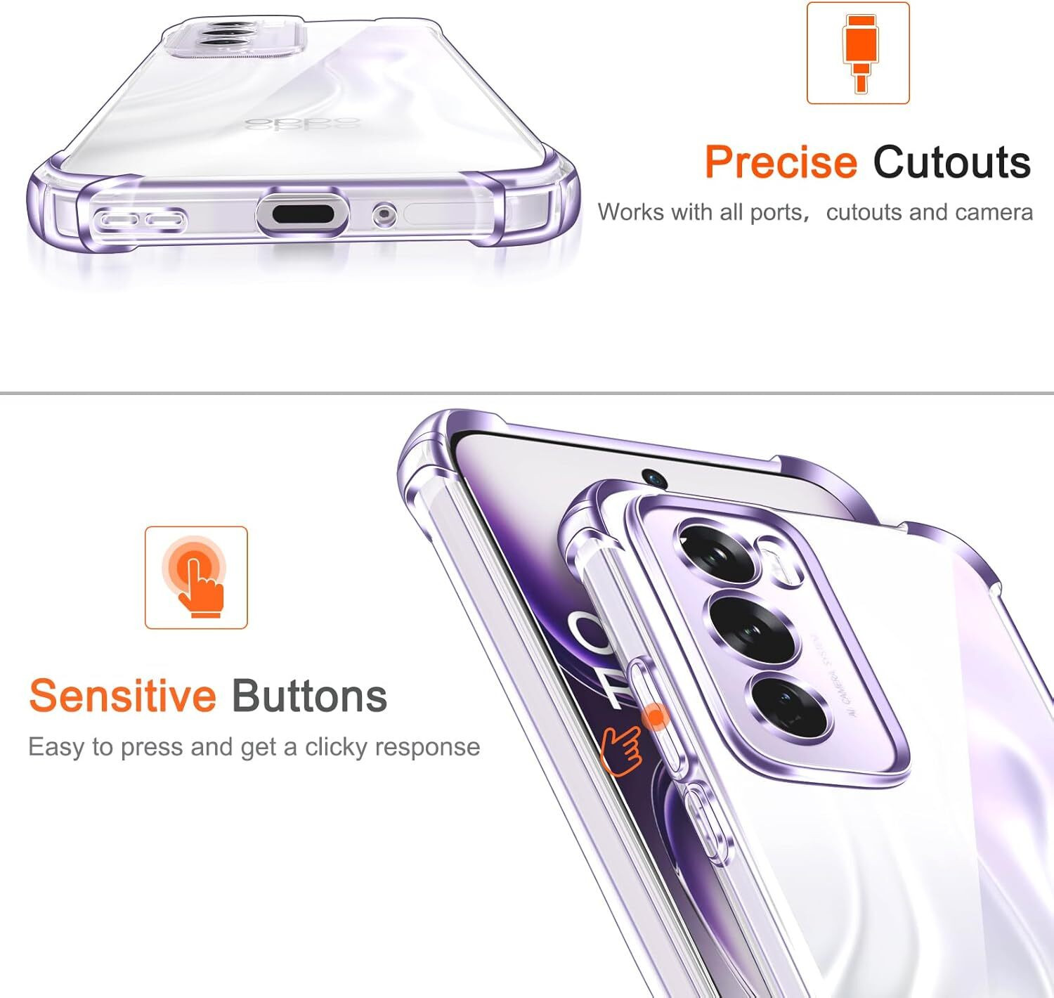 Image of CLOVYR Back Cover for Oppo Reno 12 Pro 5G