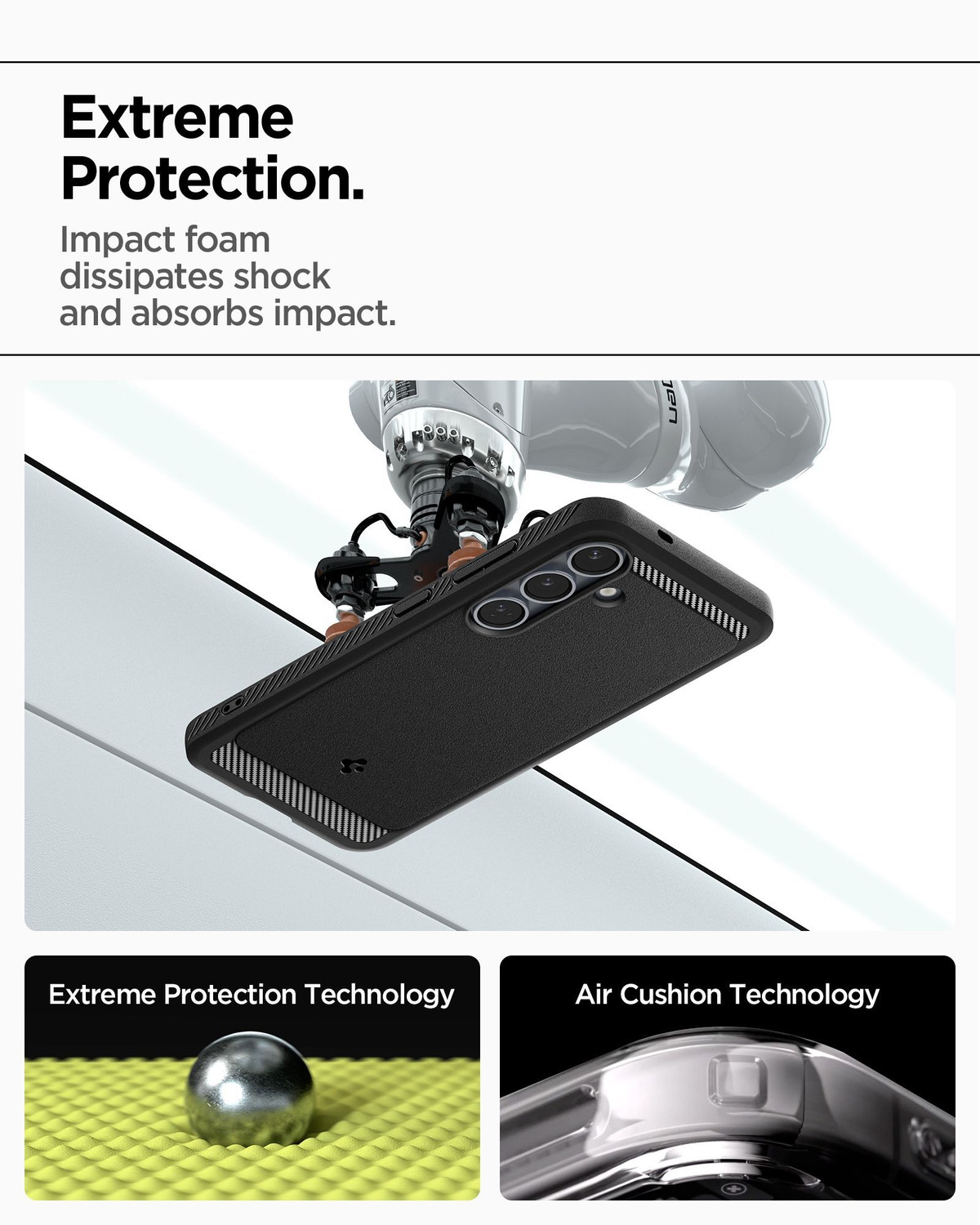 Image of Spigen Rugged Armor MagFit Back Cover for Samsung Galaxy S25