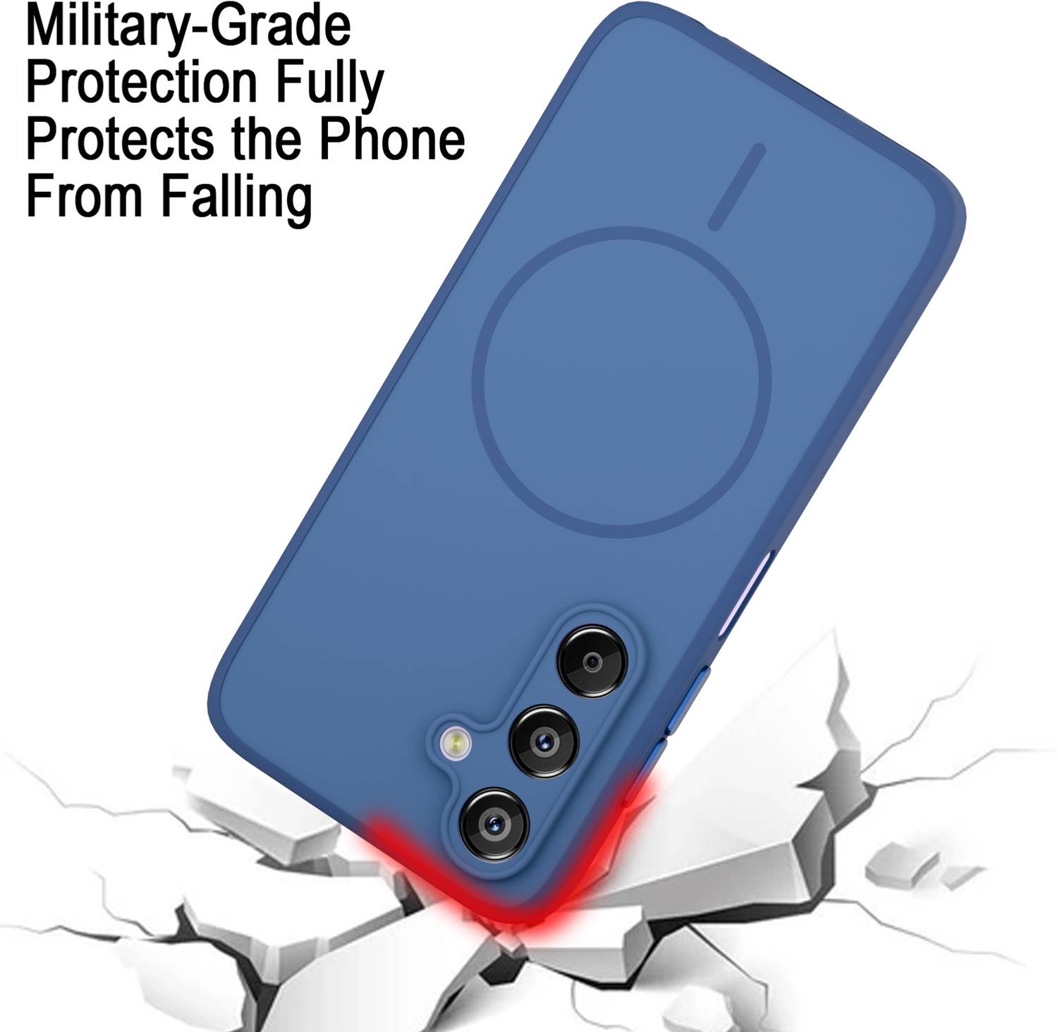 KartV Back Cover for Samsung Galaxy F15 5G Blue - Image 3
