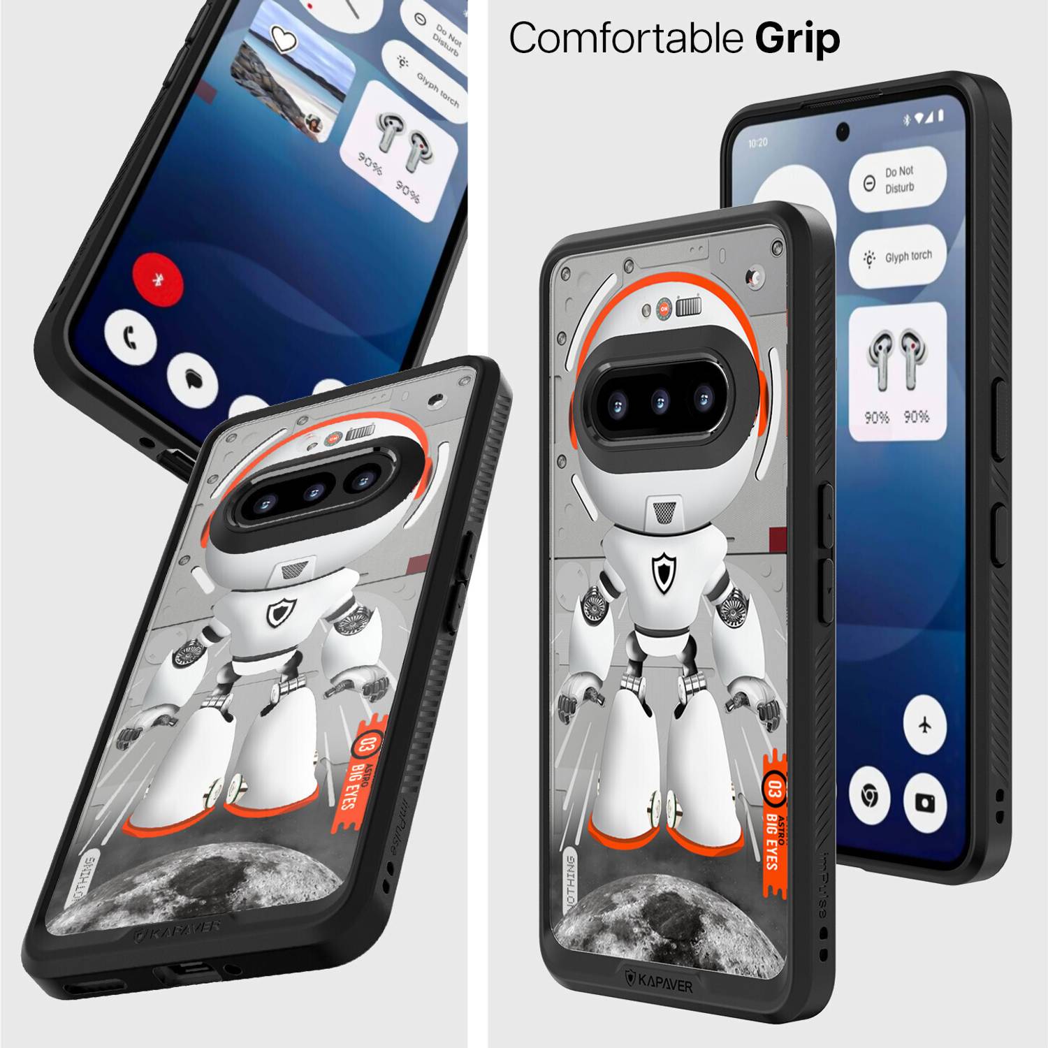 Kapaver Back Cover for Nothing Phone (3a) Black - Image 2