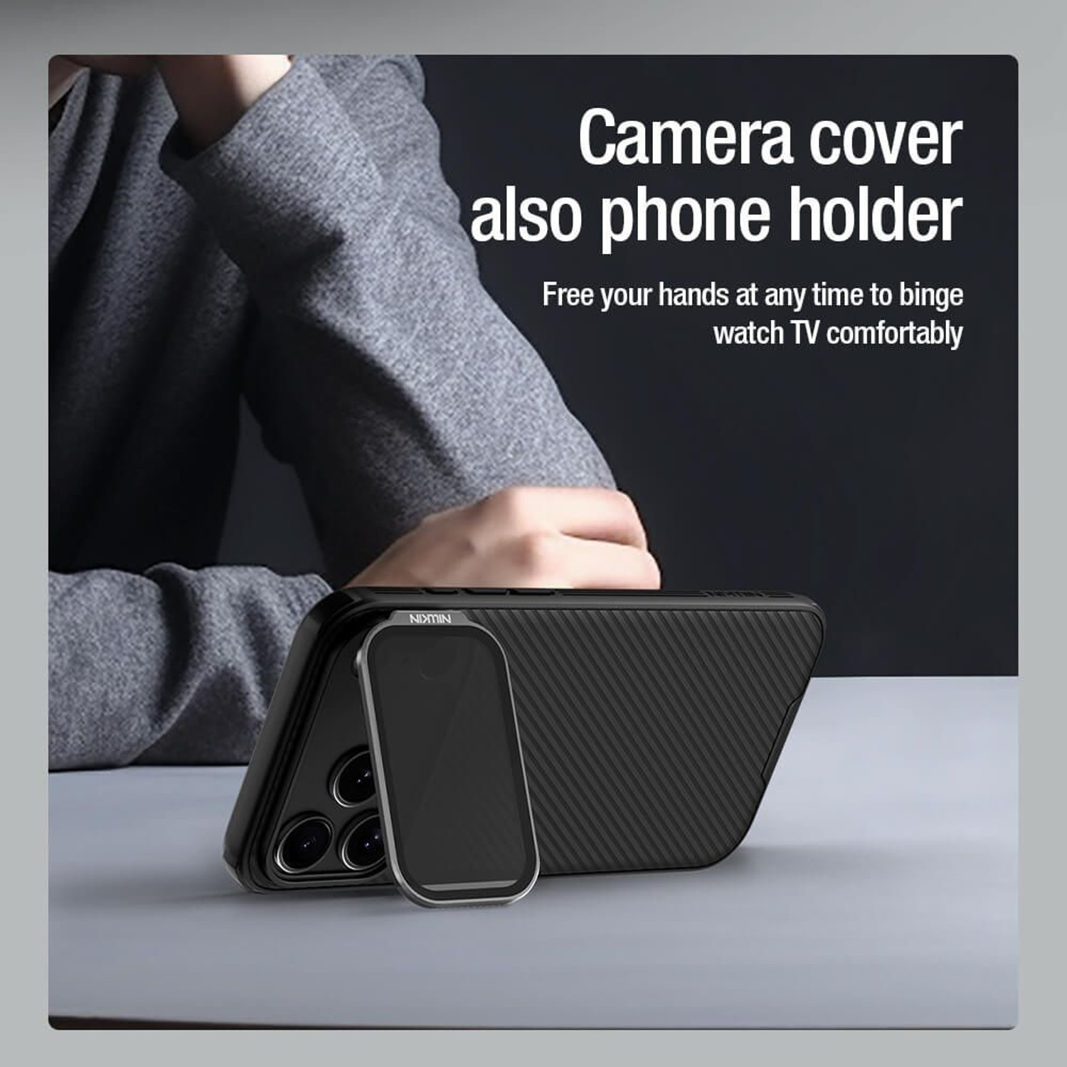 Image of Nillkin Back Cover for Apple iPhone 17 Pro Max, Apple iPhone 18 Pro Max (Black, Magsafe, Thermoplastic Polyurethane, Polycarbonate, Pack of: 1)