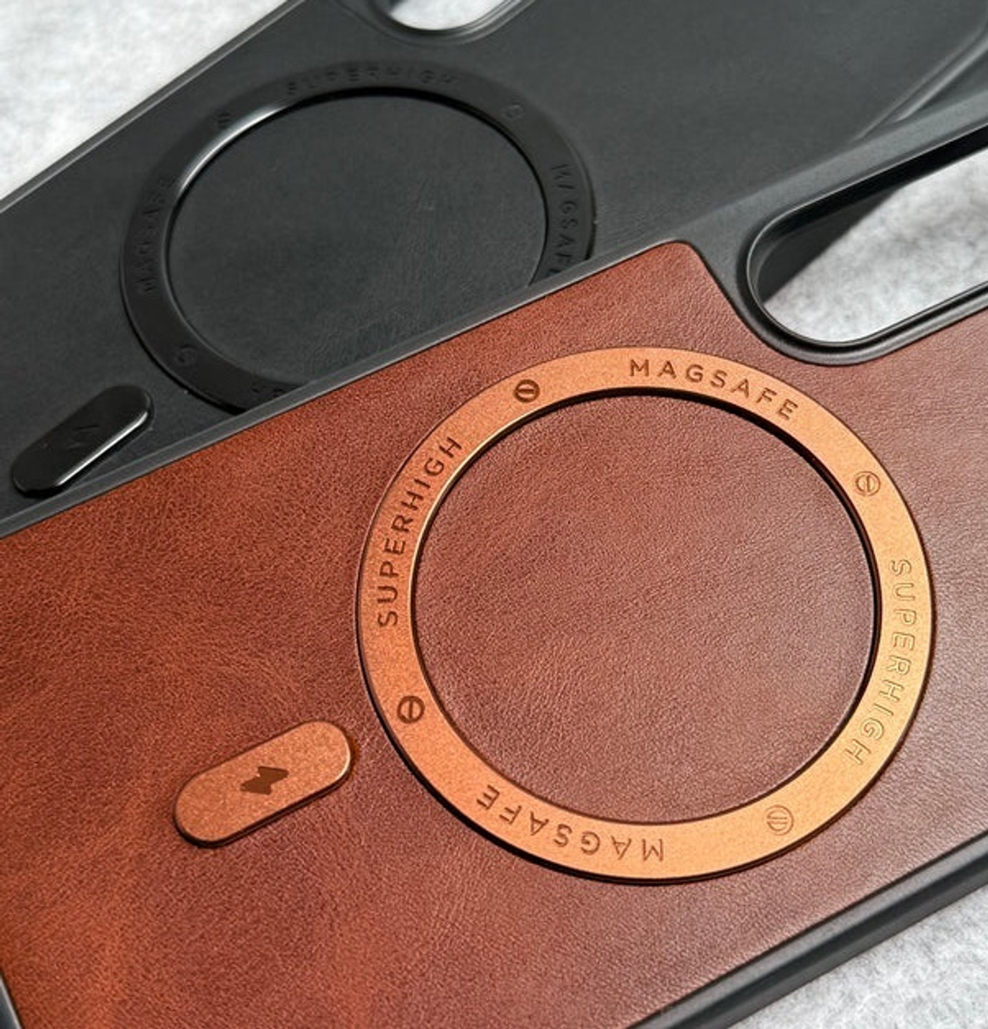 Image of VURIOZZ Back Cover for Samsung Galaxy S26 Ultra Magfit Tronzo Premium PU Leather Metal Magnetic Lock Ring Case