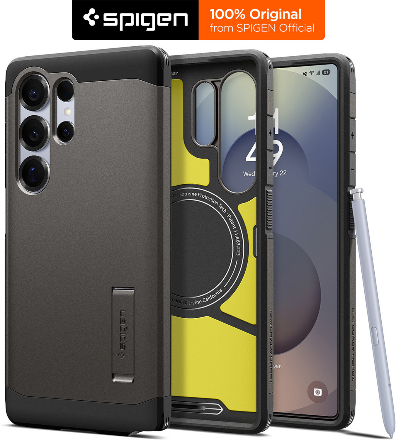 Image of Spigen Tough Armor (AI) MagFit Back Cover for Samsung Galaxy S25 Ultra