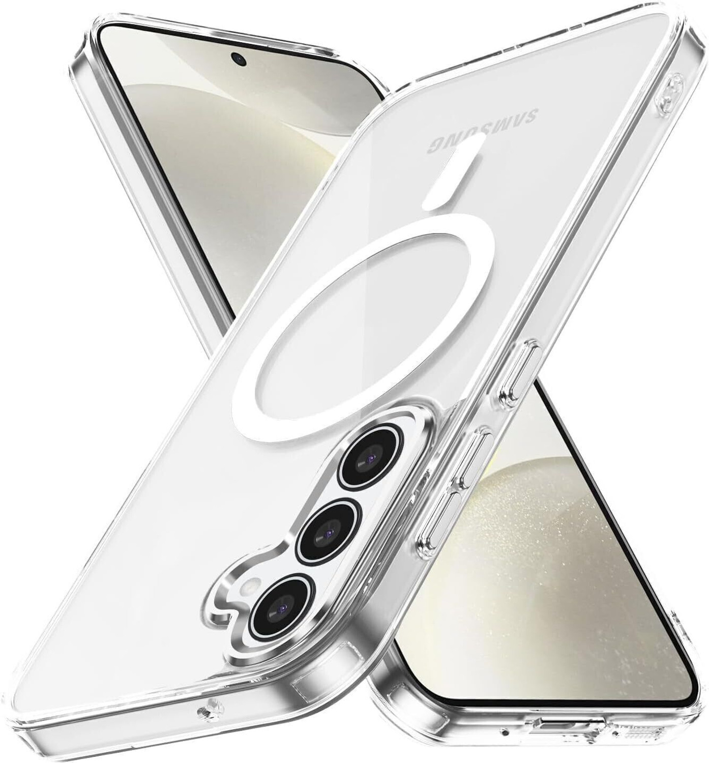 Image of CASEVIBE Back Cover for Samsung Galaxy S24 Transparent Magsafe Mobile Back Cover