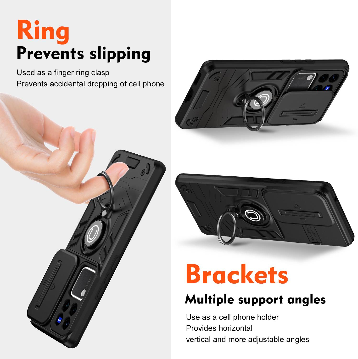 Cover Alive Back Cover for Vivo V30 5G Black - Image 5