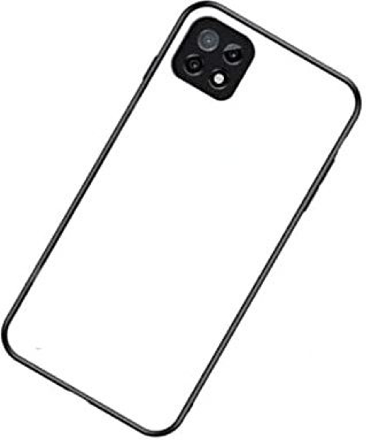 Image of Creativo Back Cover for Samsung Galaxy A22 5G Luxurious Toughened Glass Back Cover