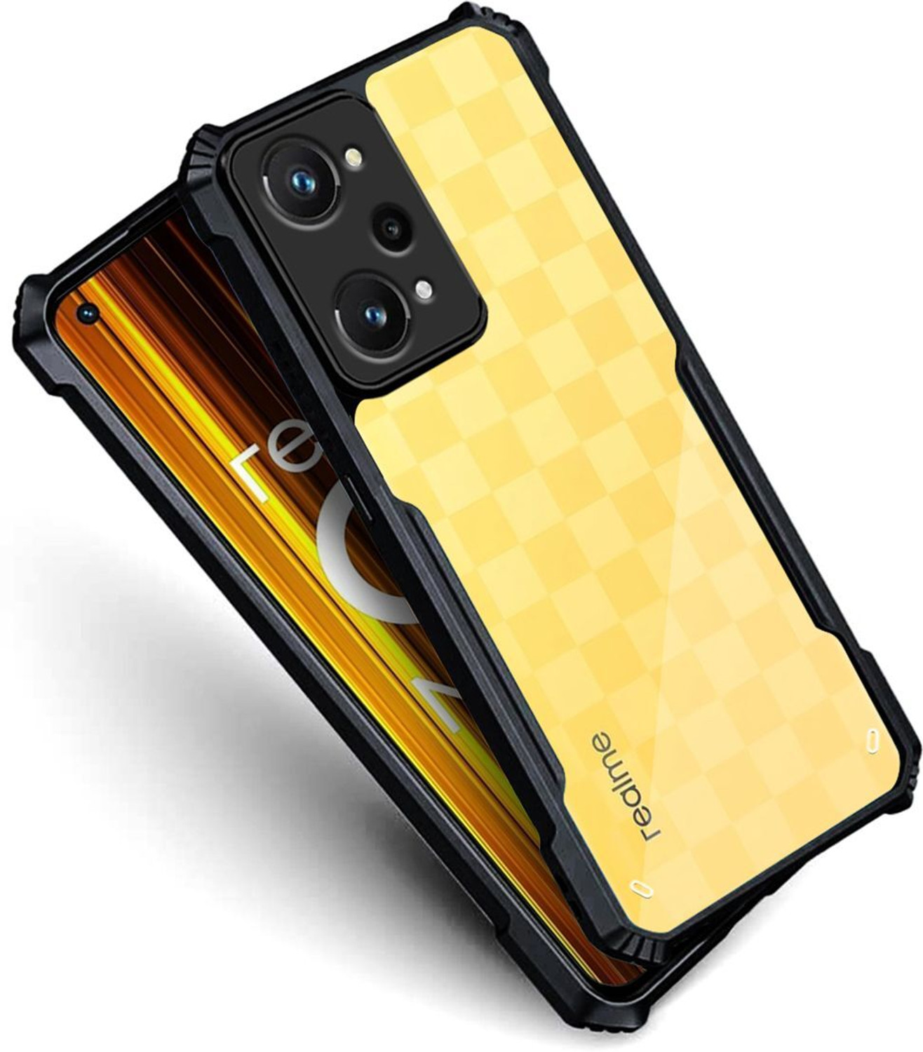 Image of CASEVIBE Back Cover for Realme GT Neo 3T 5G (Black, Shock Proof, Plastic, Pack of: 1)
