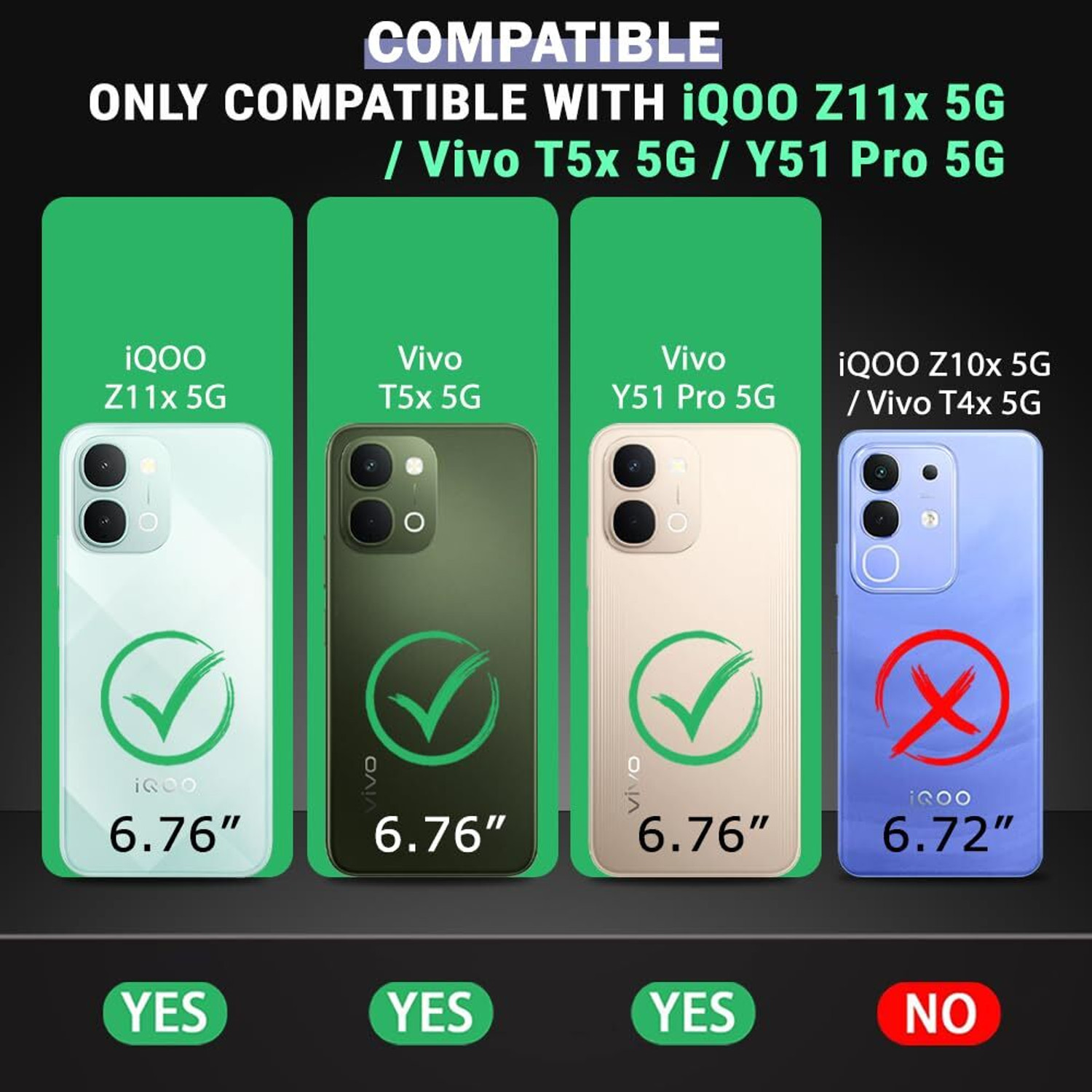 Image of casefinity Back Cover for Vivo T5x 5G, Vivo Y51 Pro 5G