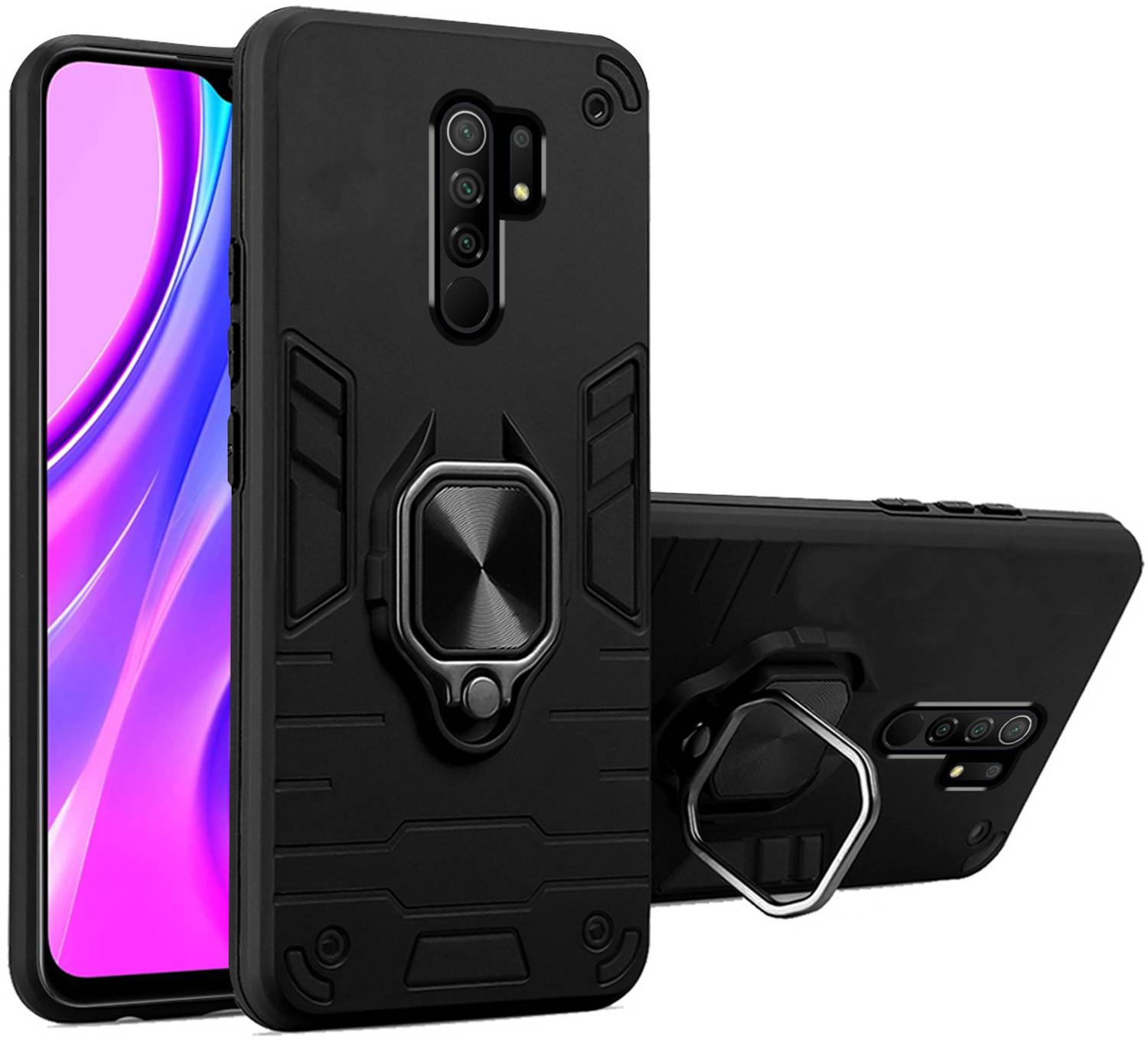Meephone Back Cover for Mi Redmi 9 Prime Black - Image 1