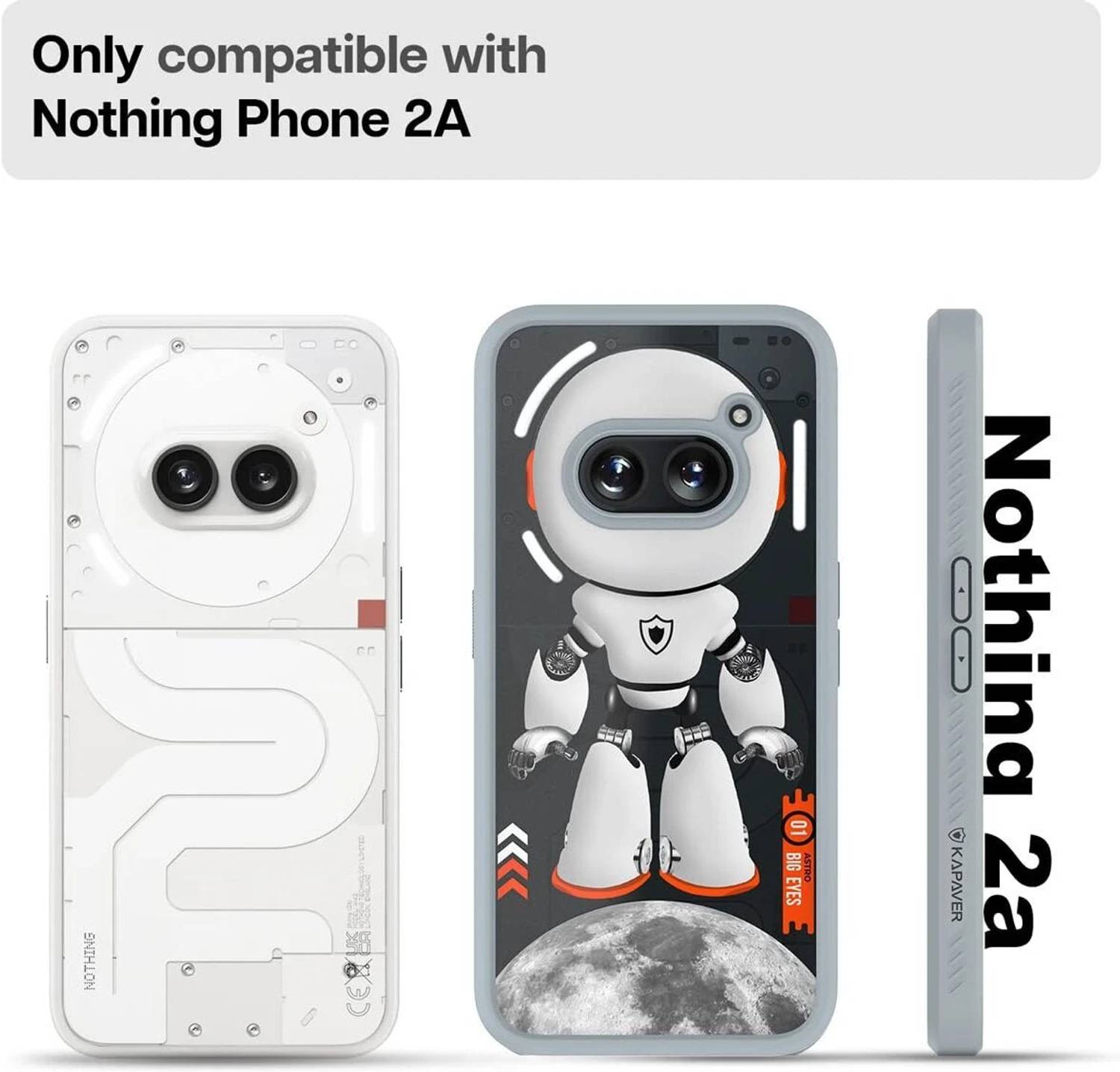 Kapaver Back Cover for Nothing Phone 2a 5G Gray - Image 2