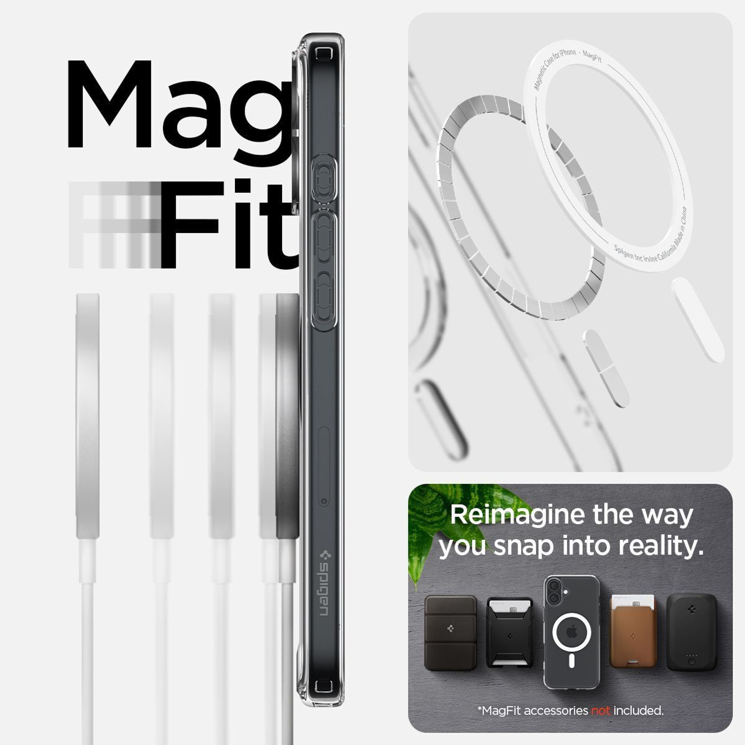 Image of Spigen Ultra Hybrid MagFit Back Cover for Apple iPhone 16 Plus