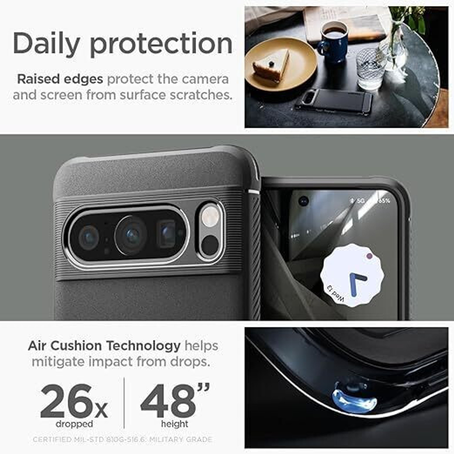 Image of Spigen Rugged Armor Back Cover for Pixel 8 Pro