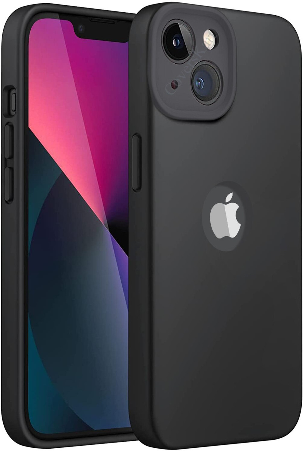 Image of MobiLooks Back Cover for Apple iPhone 14, Original Silicone Logo Cut Shockproof Full Body Protection Case