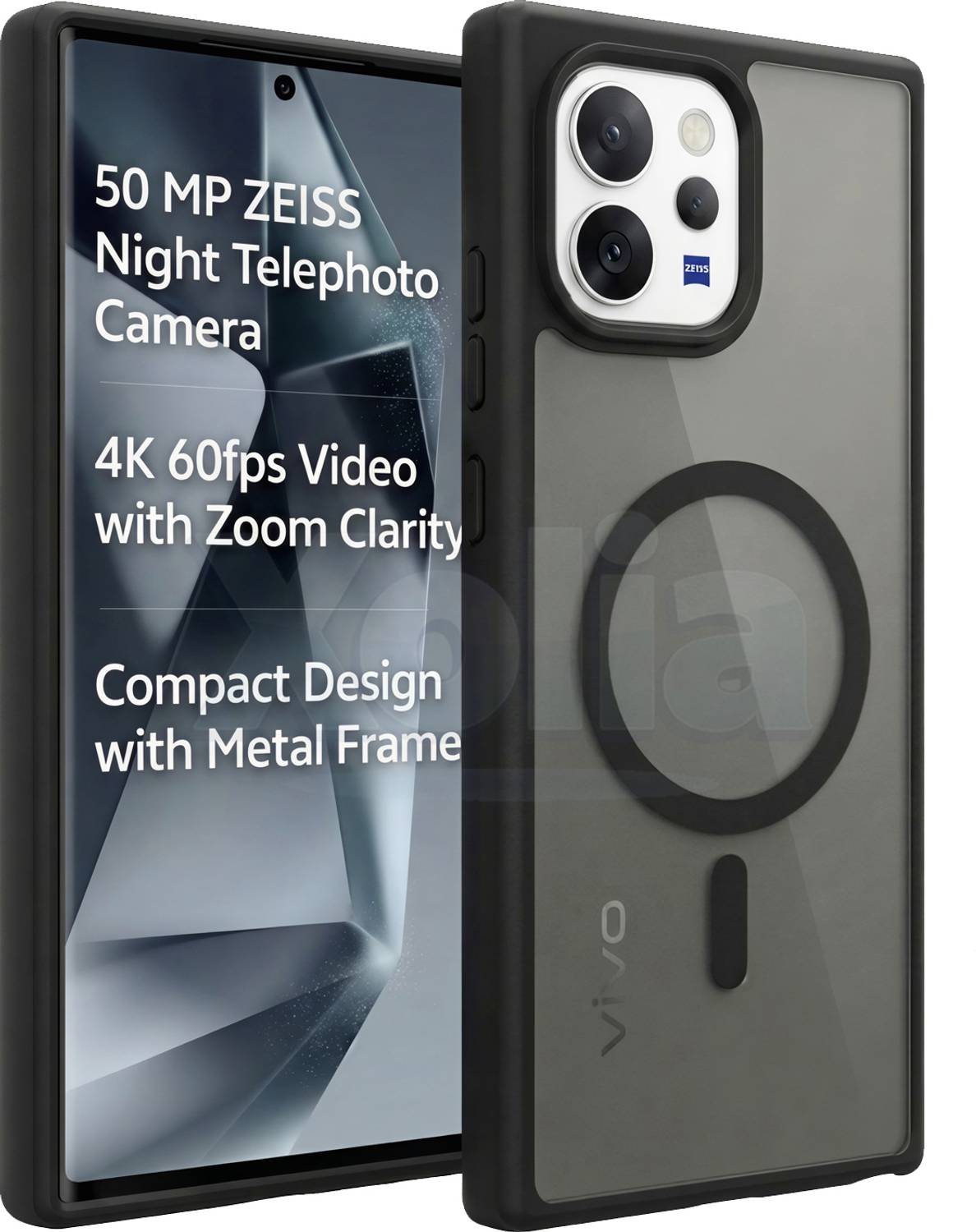 Xolia Back Cover for Vivo V70 5G Black - Image 1