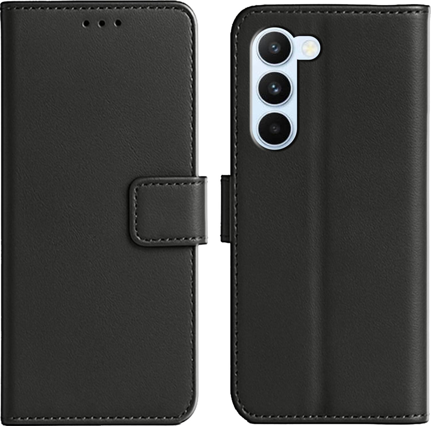 Ascensify Back Cover for Realme P4 Lite 5G Premium PU Leather Flip Cover with Card Slots & Stand Feature