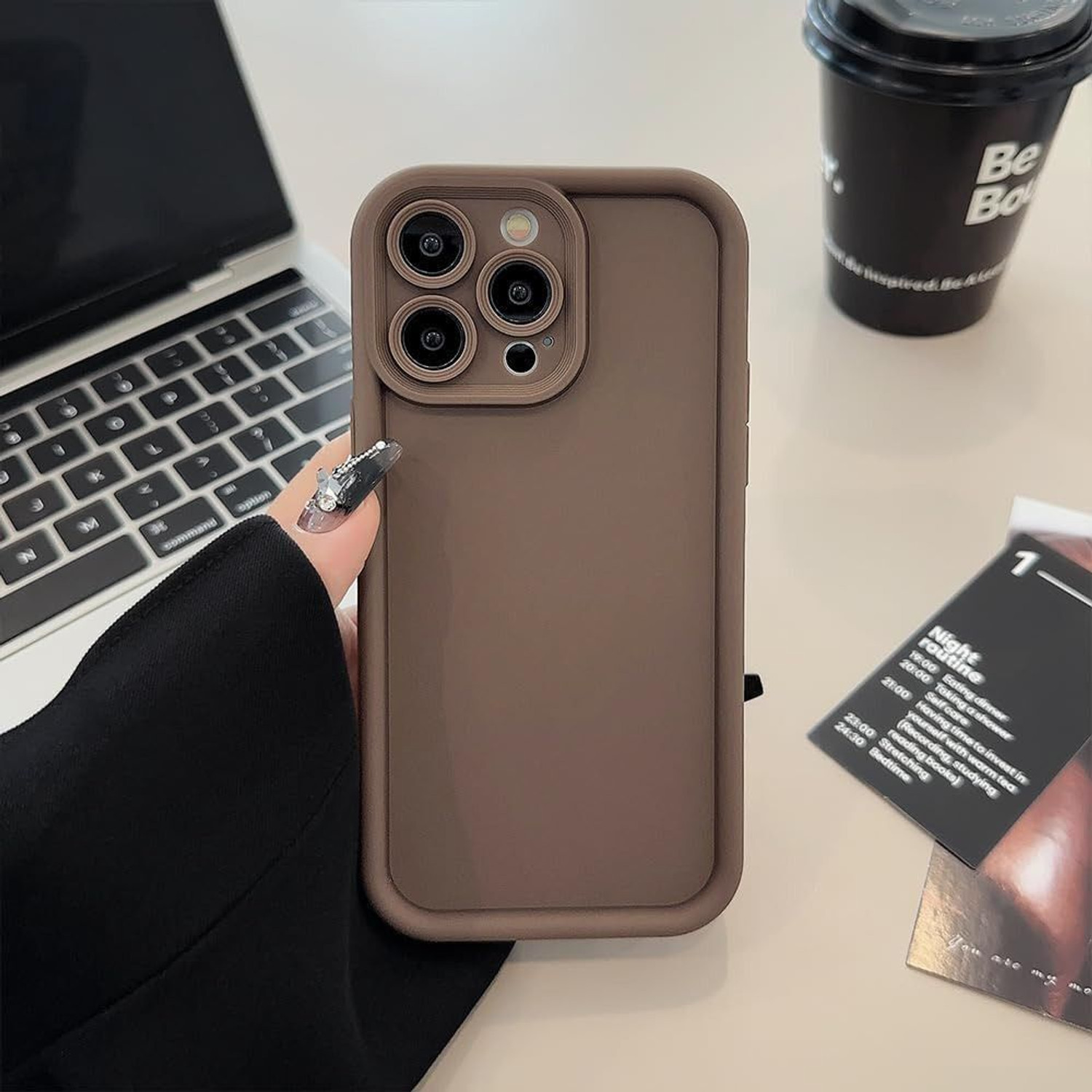 Image of SCALEBEE Back Cover for Apple iPhone 15 Pro Soft Silicon Anti Shock Scratch Proof Camera Protection Phone Case