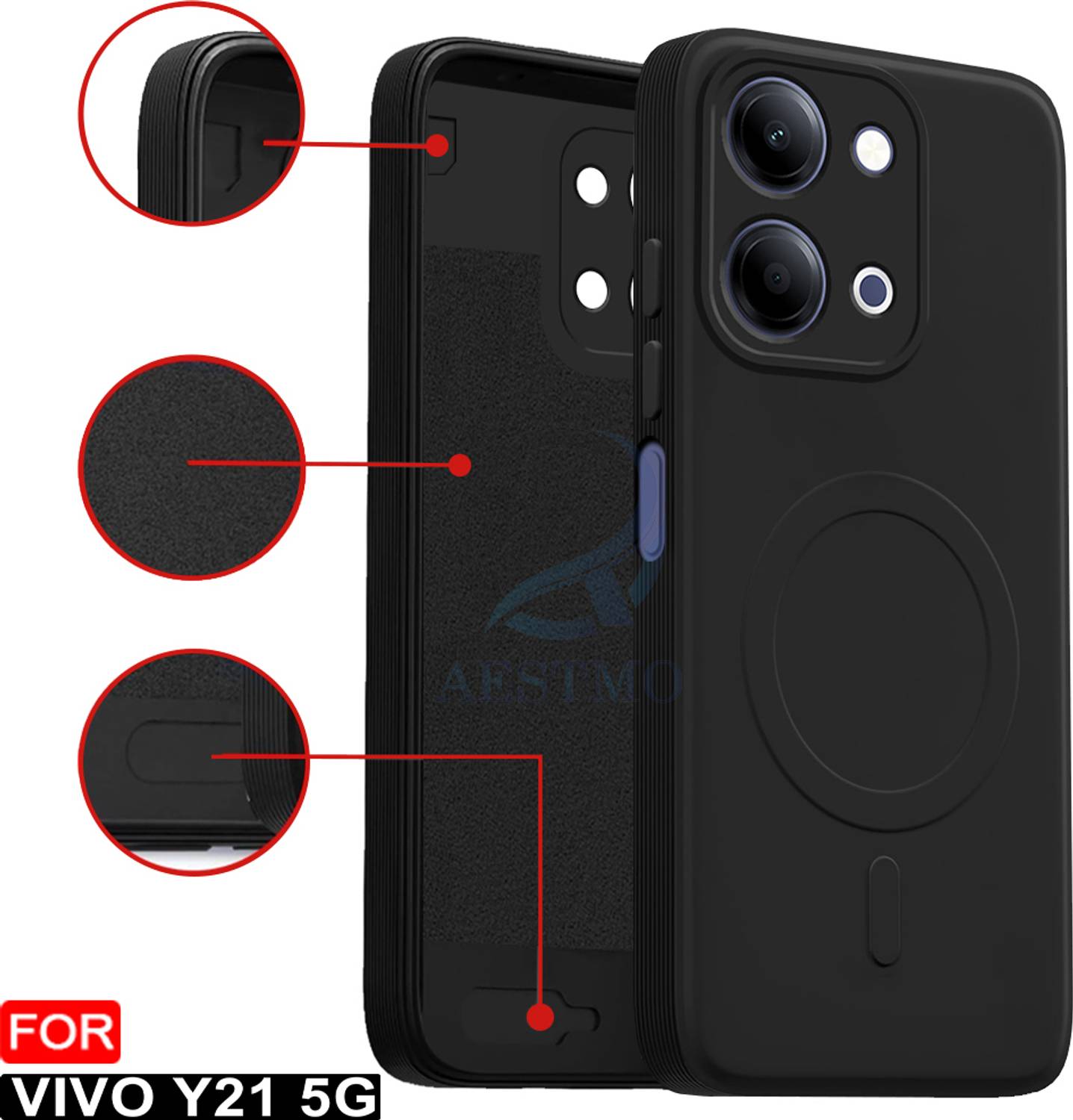 AESTMO Back Cover for Vivo Y21 5G