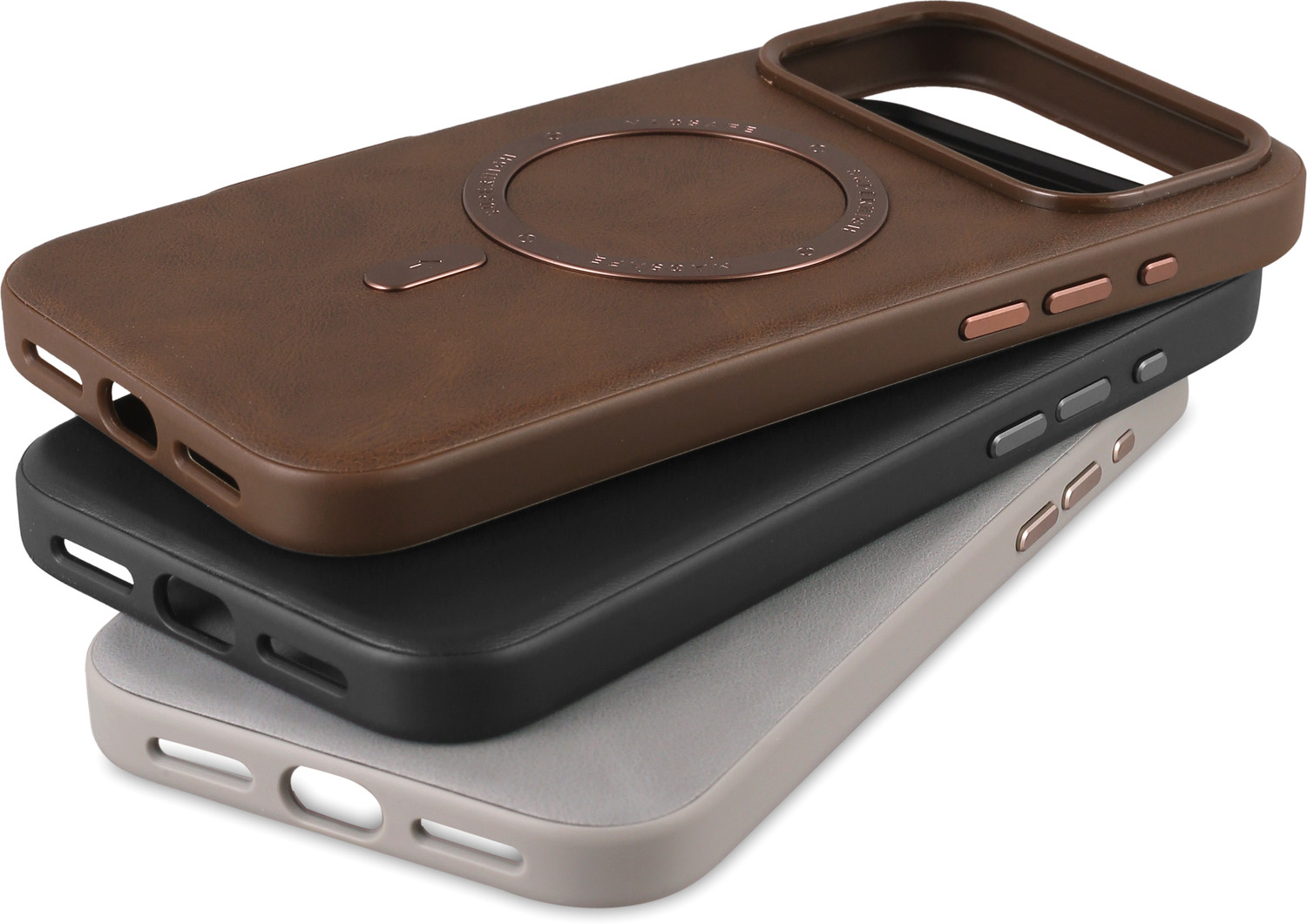 Image of VURIOZZ Back Cover for iPhone 17 Pro Max Premium Full-Grain Leather Magsafe Case Protection & Shockproof