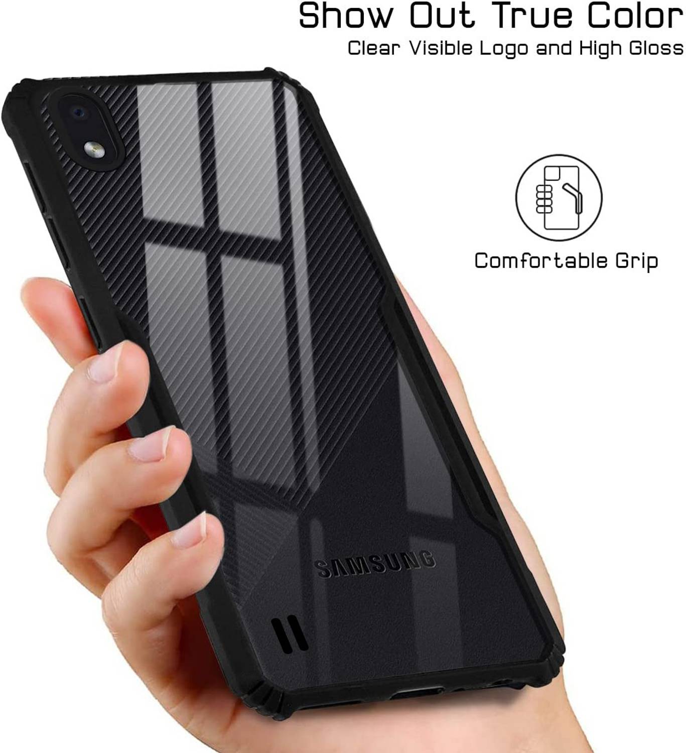 aadhvik Back Cover for Samsung Galaxy A10 Black - Image 4