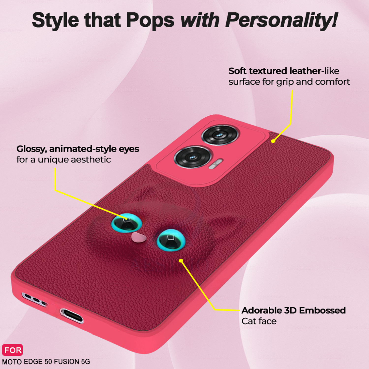 Image of AESTMO Back Cover for MOTOROLA Edge 50 Fusion