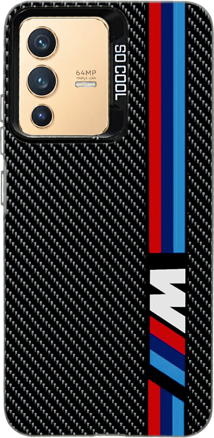 Image of PUNAK Back Cover for Vivo V23 5G (Black, Grip Case, Polycarbonate, Pack of: 1)