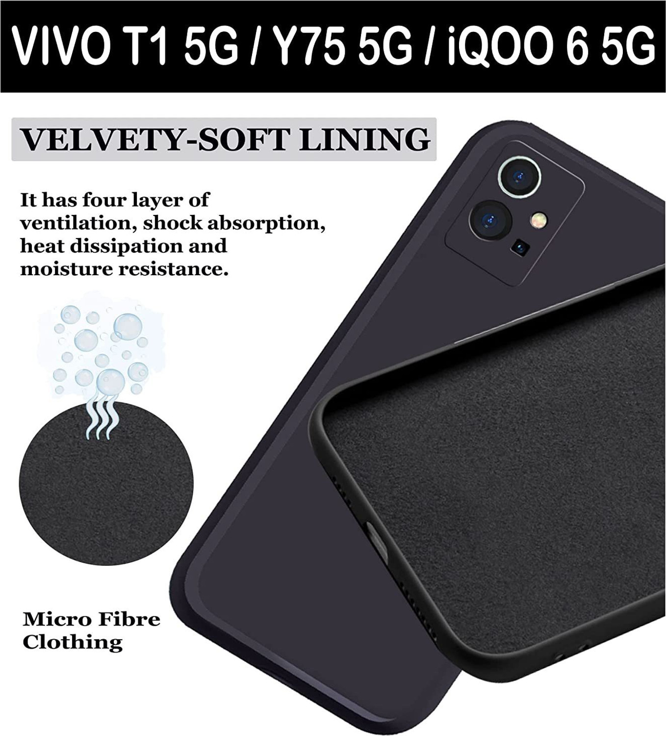 Image of fi-yonity Back Cover for REALME VIVO T1 5G