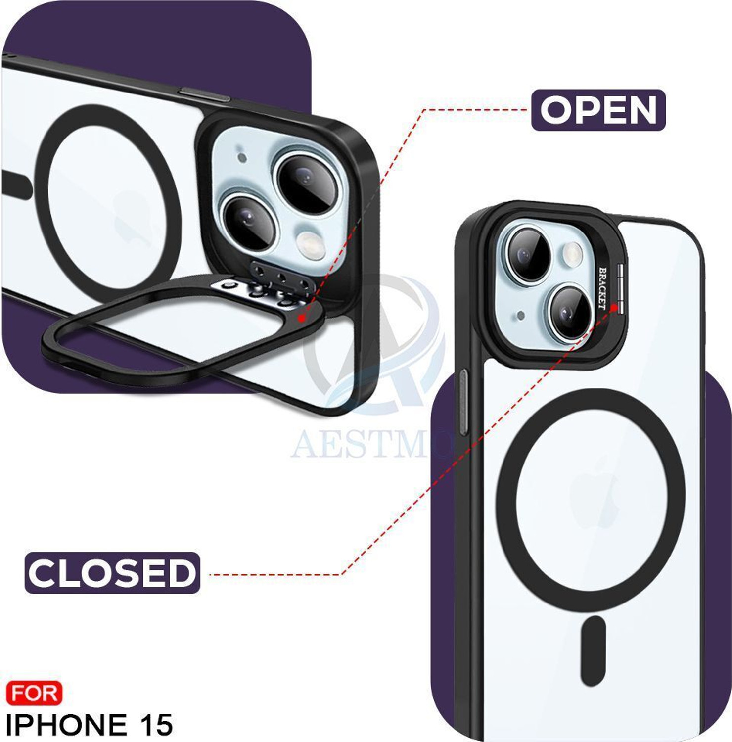 Image of AESTMO Back Cover for Apple iPhone 15