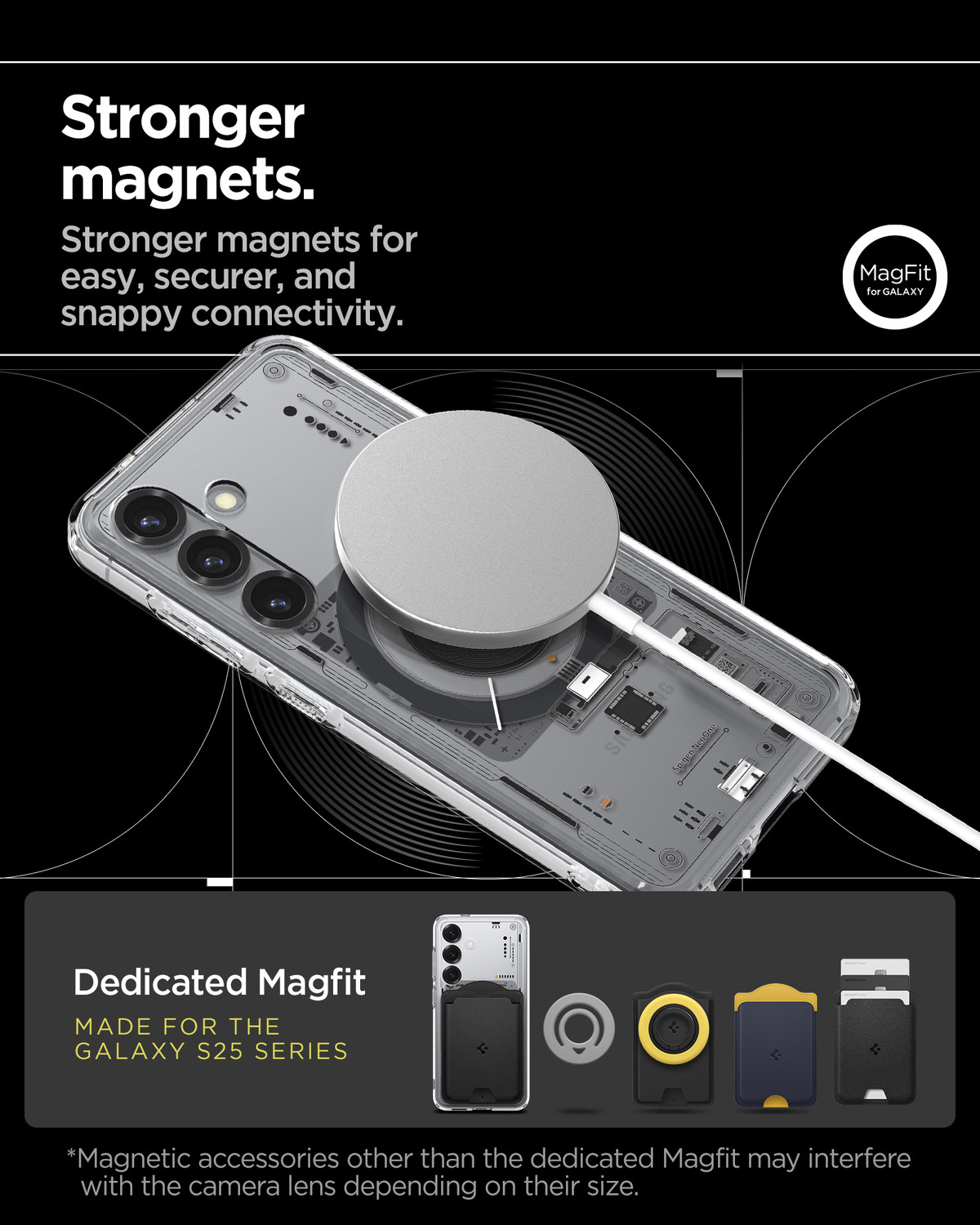 Image of Spigen Ultra Hybrid MagFit Back Cover for Samsung Galaxy S25, S25 5G