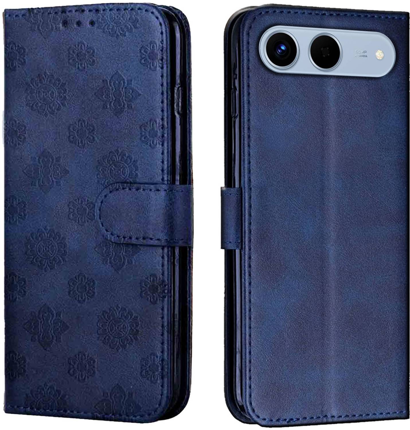 Ascensify Back Cover for Tecno Spark Go 5G Floral Pattern, Magnetic Closure, Shockproof Wallet Case