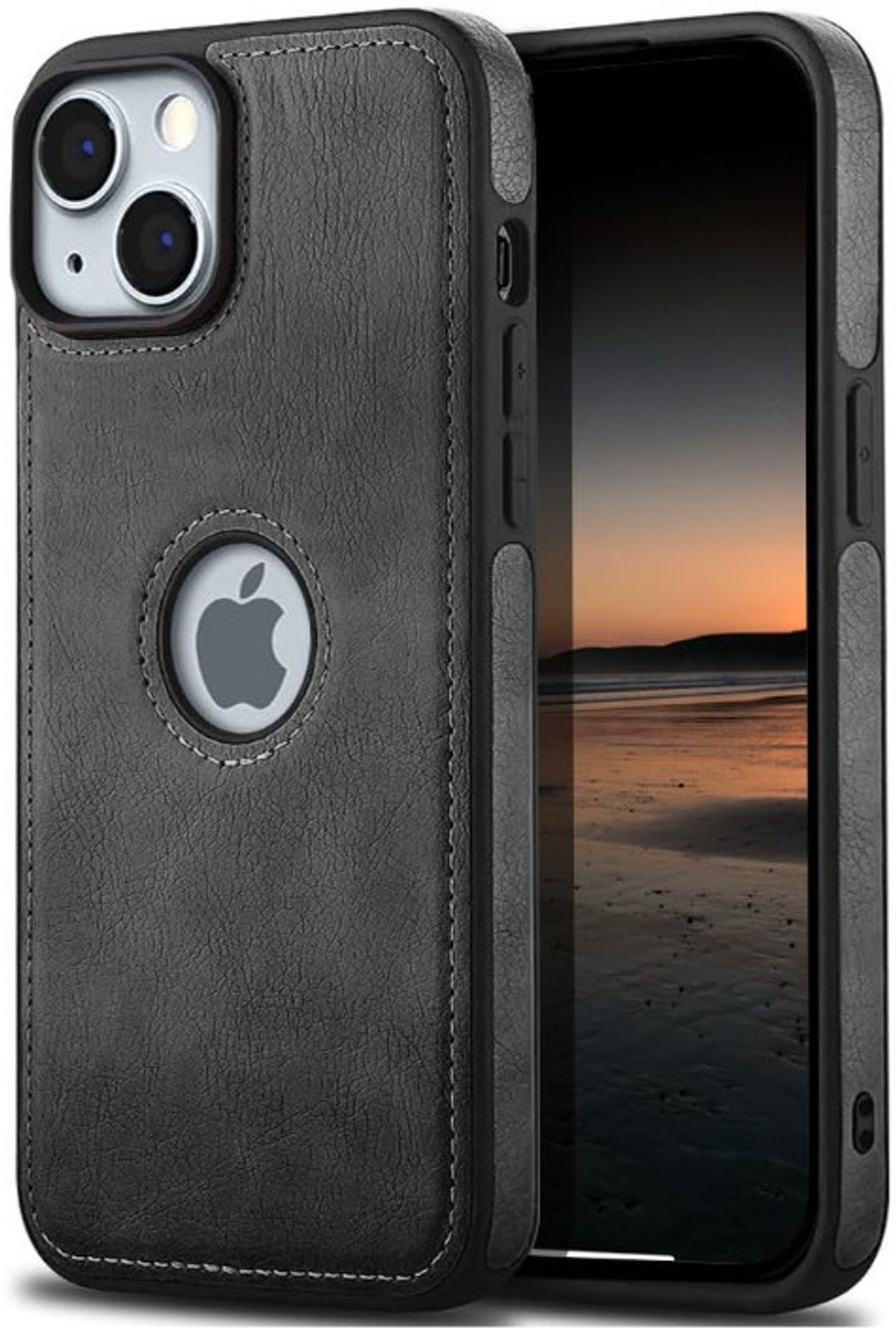 Image of A3sprime Back Cover for Apple iPhone 13, |Soft TPU Artificial Leather with Built-in Camera Protector Case|