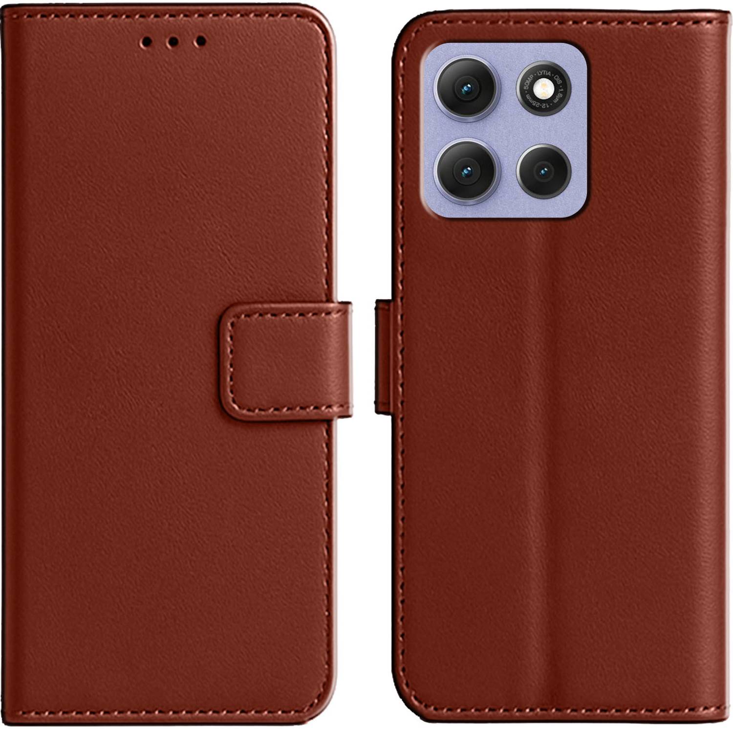 Ascensify Back Cover for Moto G86 Power 5G Premium PU Leather Flip Cover with Card Slots & Stand Feature