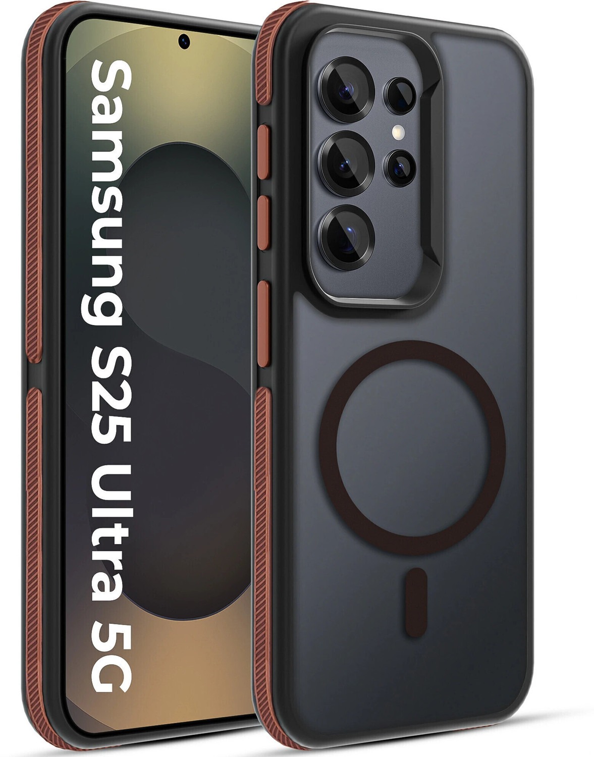Image of Artistque Back Cover for Samsung Galaxy S25 Ultra (Brown, Magsafe, Pack of: 1)