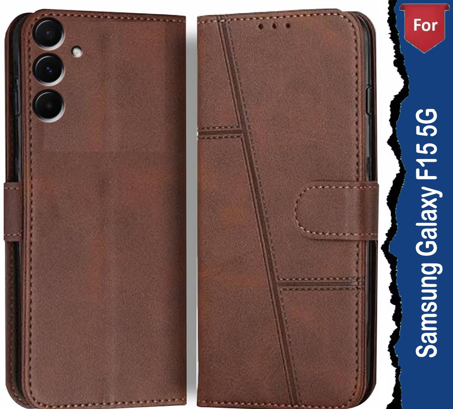 Oyota Back Cover for Samsung F15 5G, Brown - Image 1