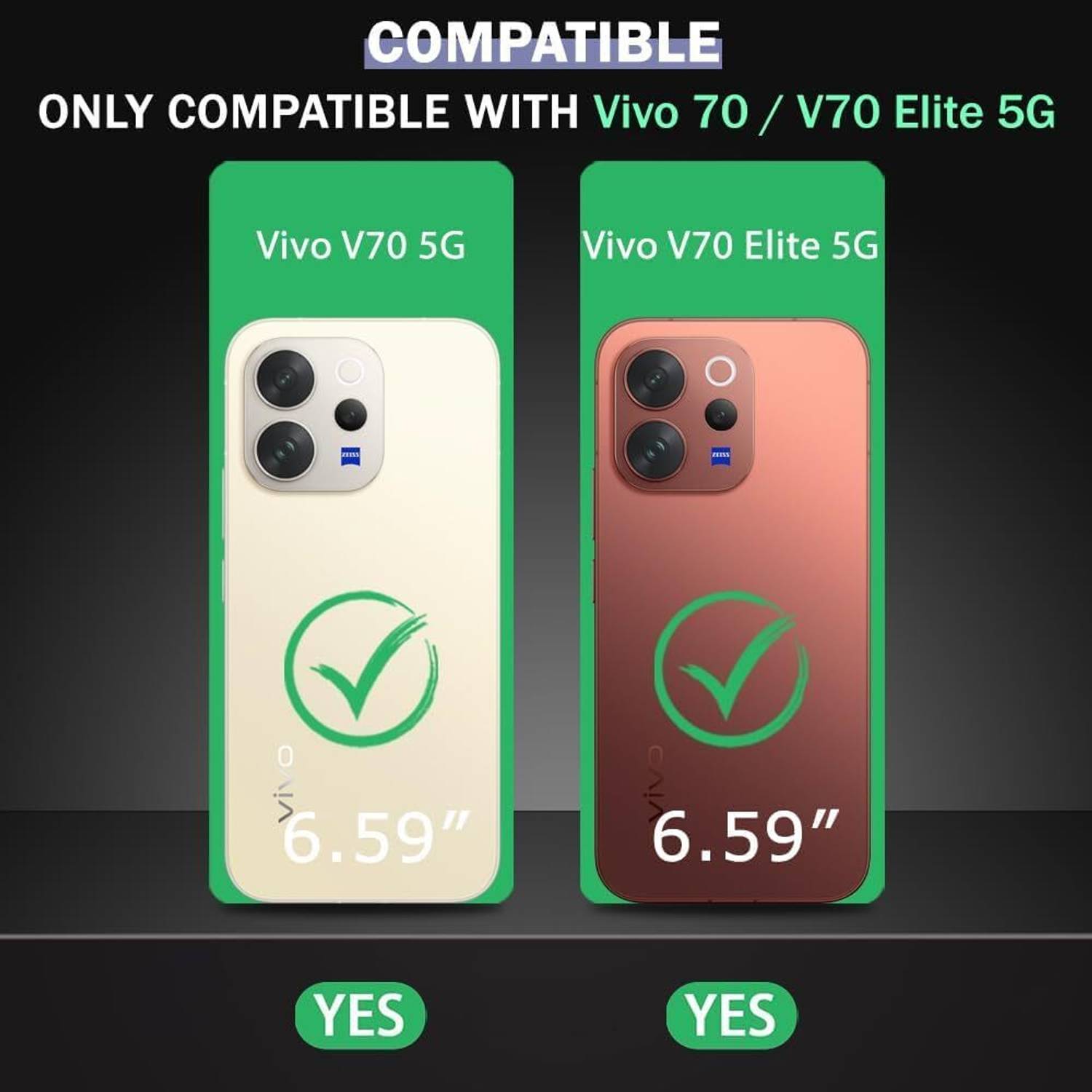 Xolia Back Cover for Vivo V70 5G Black - Image 2