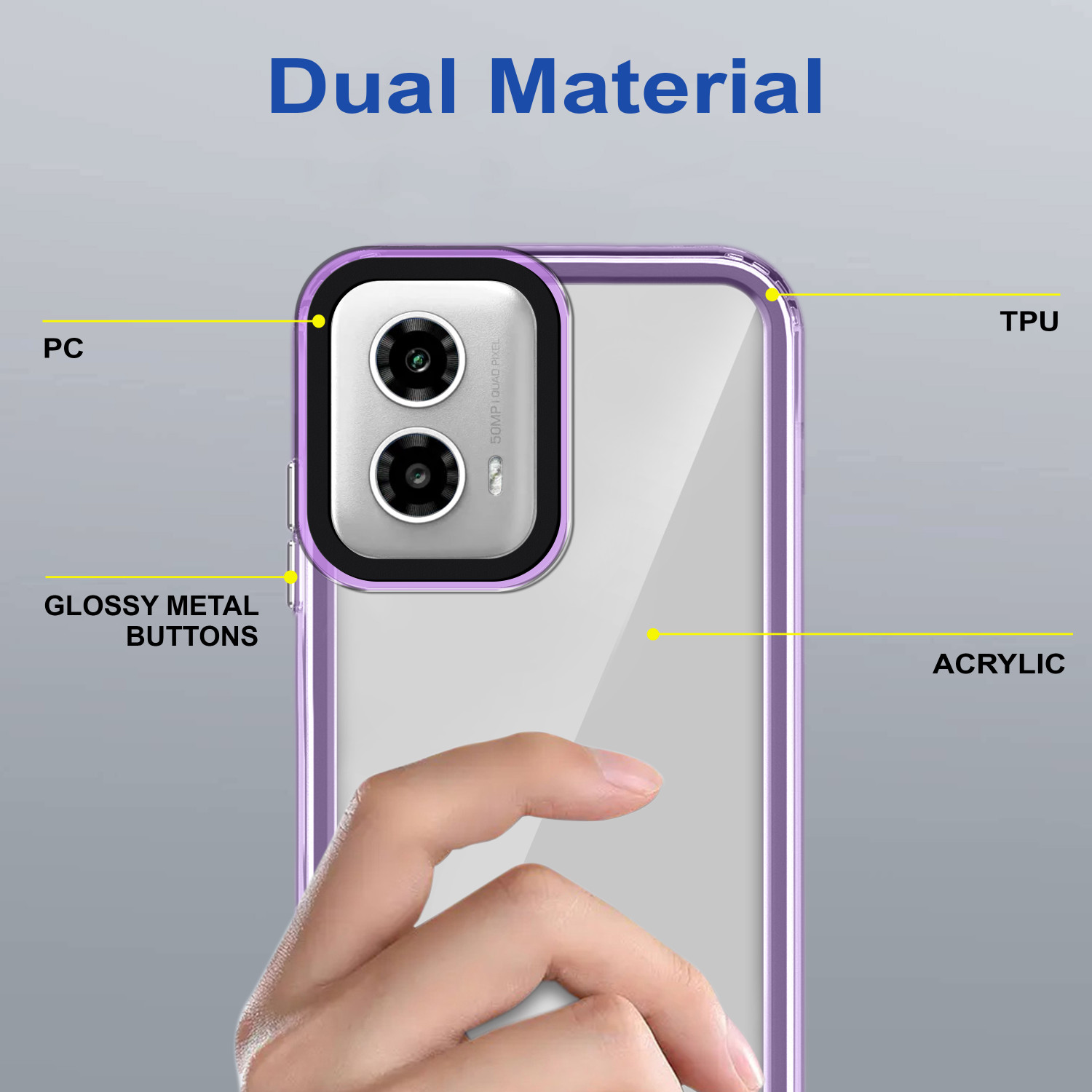 Image of Zapcase Back Cover for MOTOROLA g45 5G