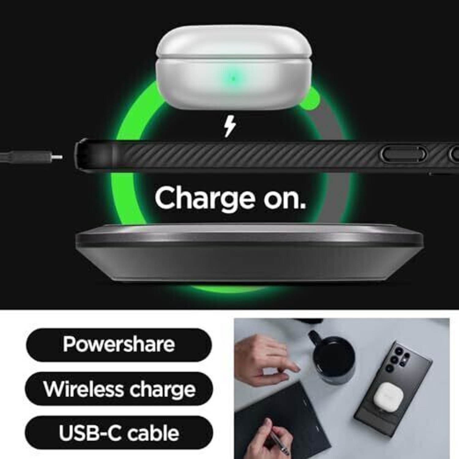 Image of Spigen Rugged Armor Back Cover for Samsung Galaxy S24 Ultra