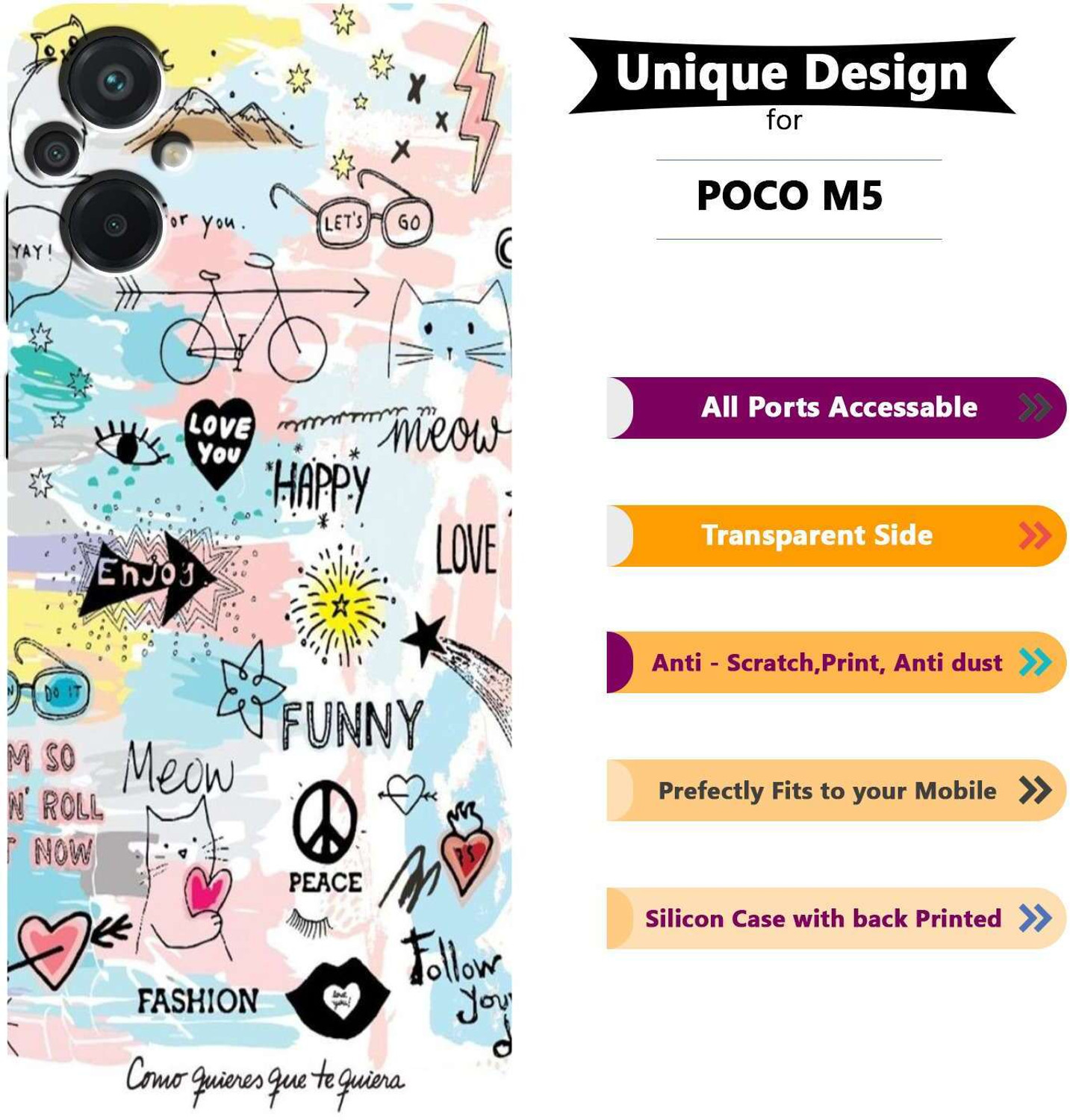Image of Rstyle Back Cover for POCO M5