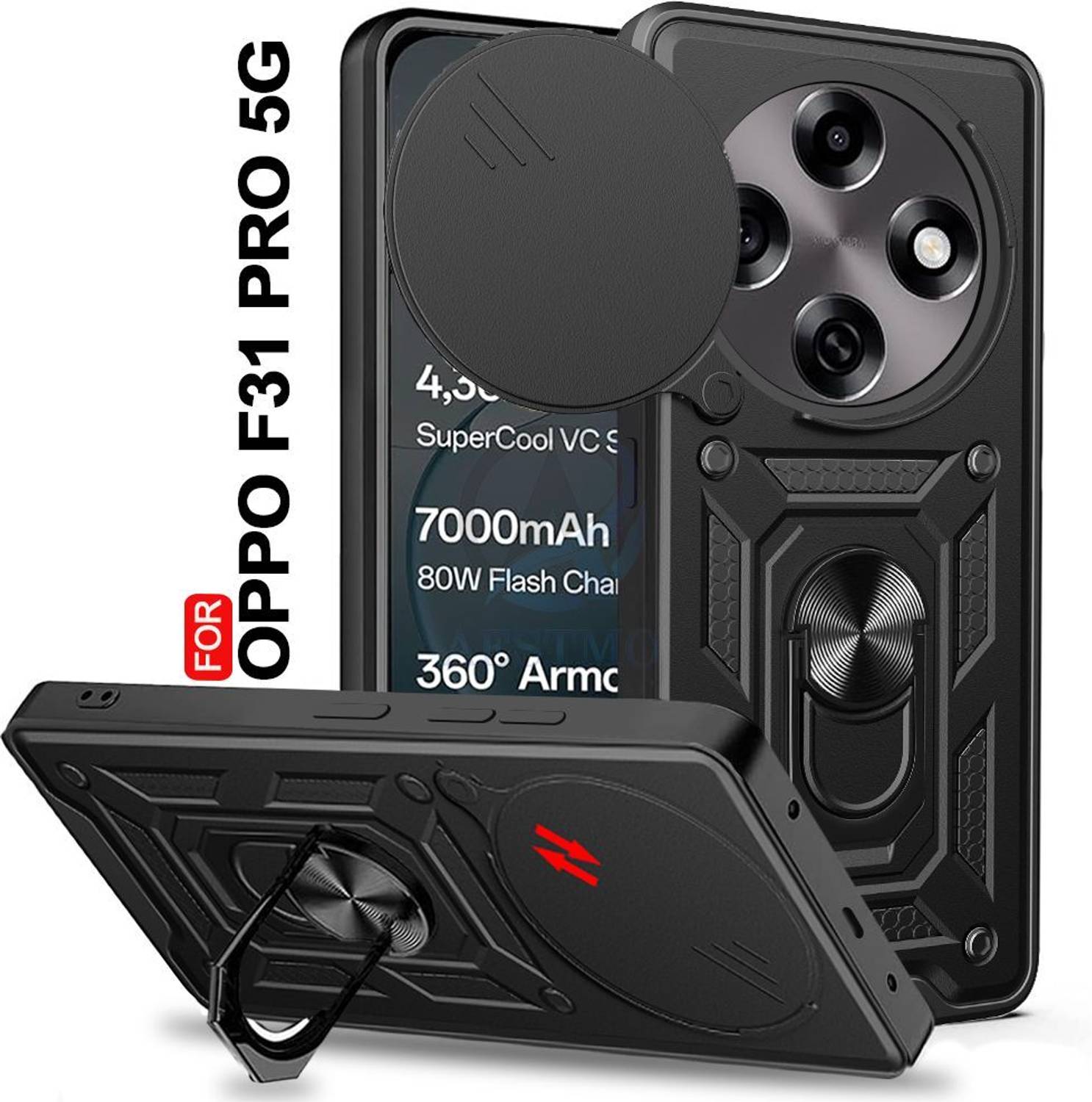AESTMO Back Cover for Oppo F31 Pro 5G Black - Image 1