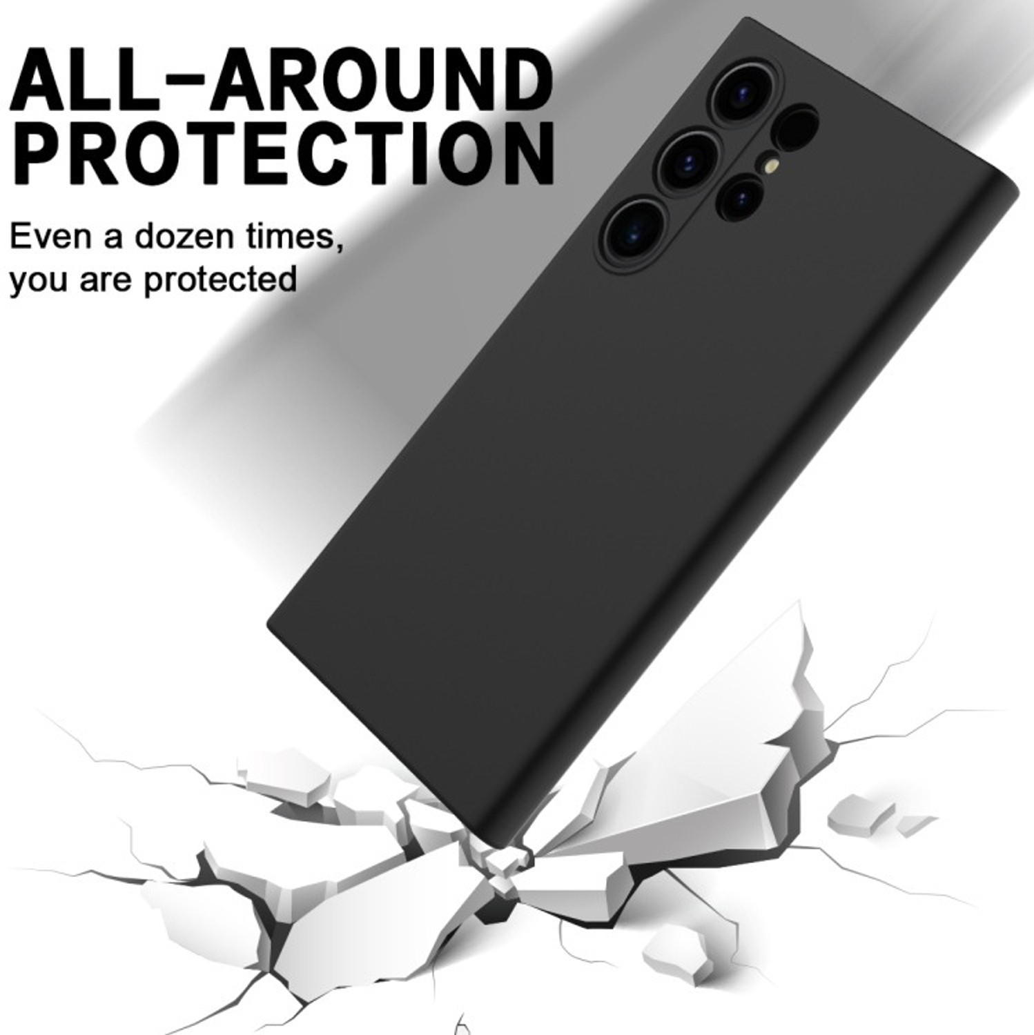 Image of Ricka Back Cover for SAMSUNG Galaxy S25 Ultra 5G (Black, Grip Case, Rubber, Pack of: 1)