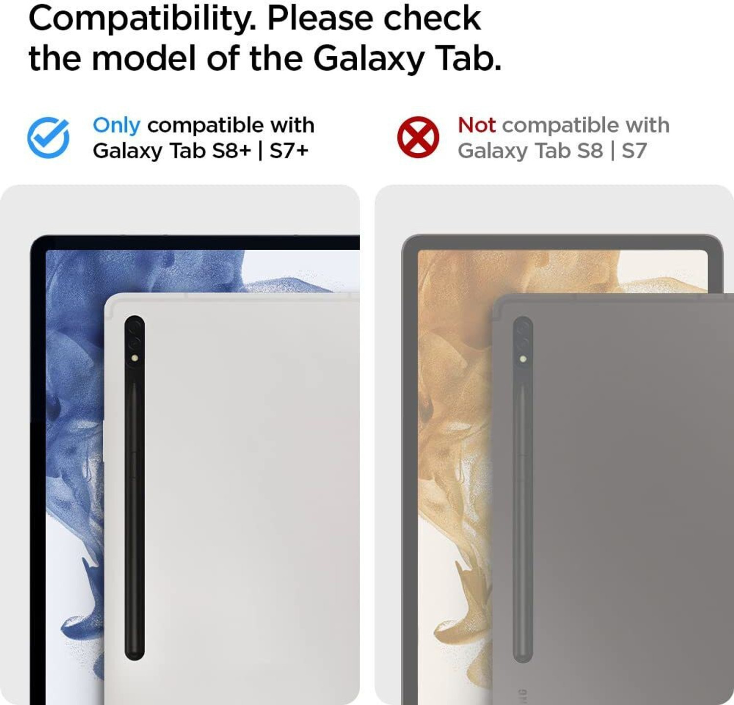 Image of Spigen Rugged Armor Pro Back Cover for Samsung Galaxy Tab S7 Plus