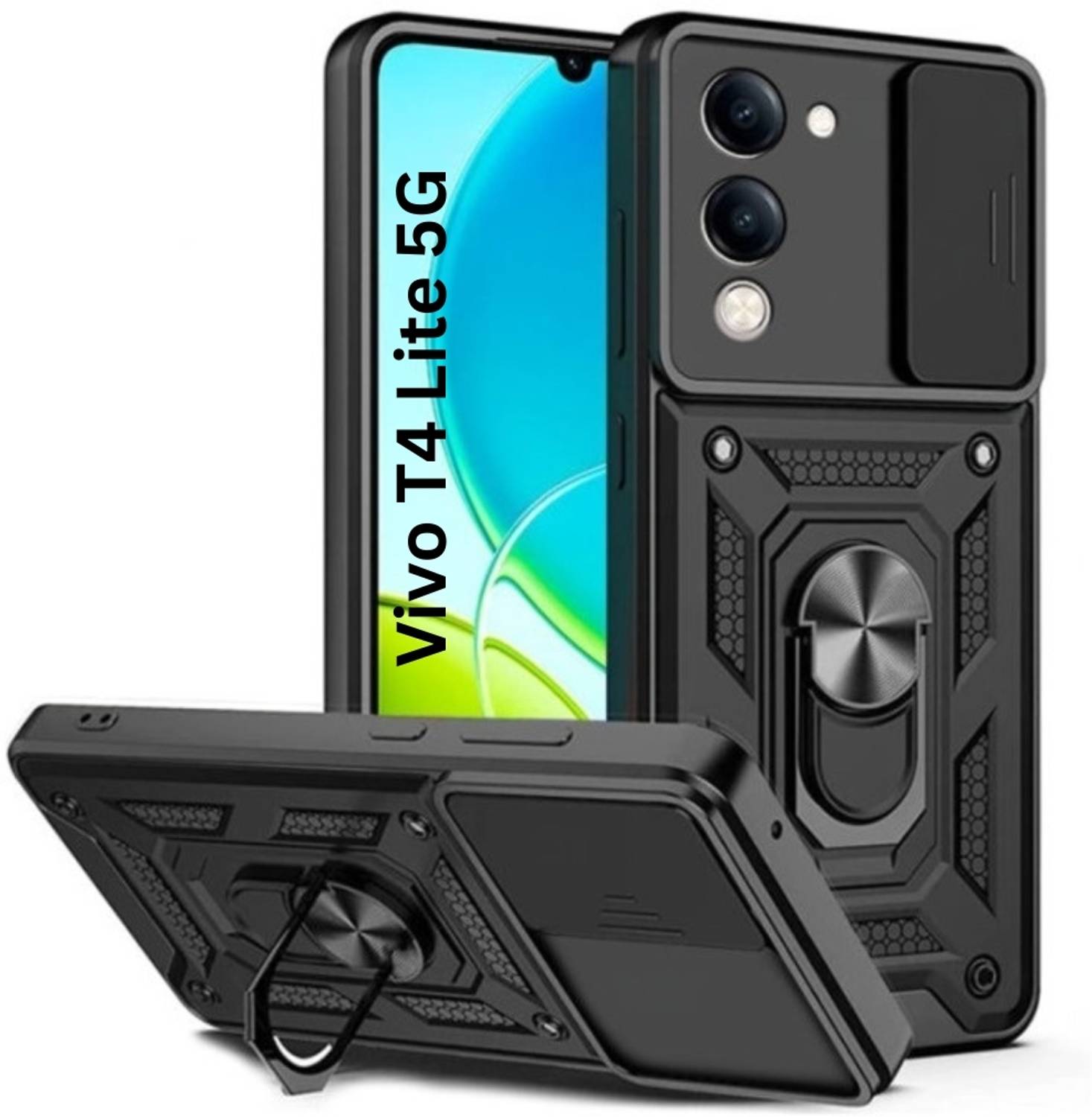 Fablue Back Cover for Vivo T4 Lite 5G Black - Image 1